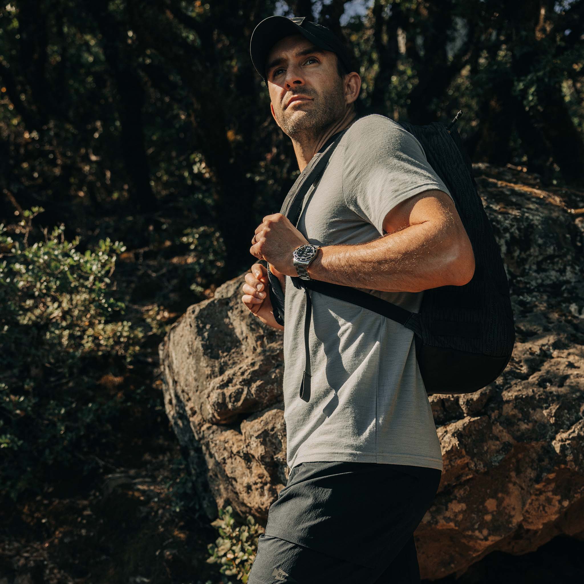 The Merino Base Layer Tee in Sharkskin - Image 5