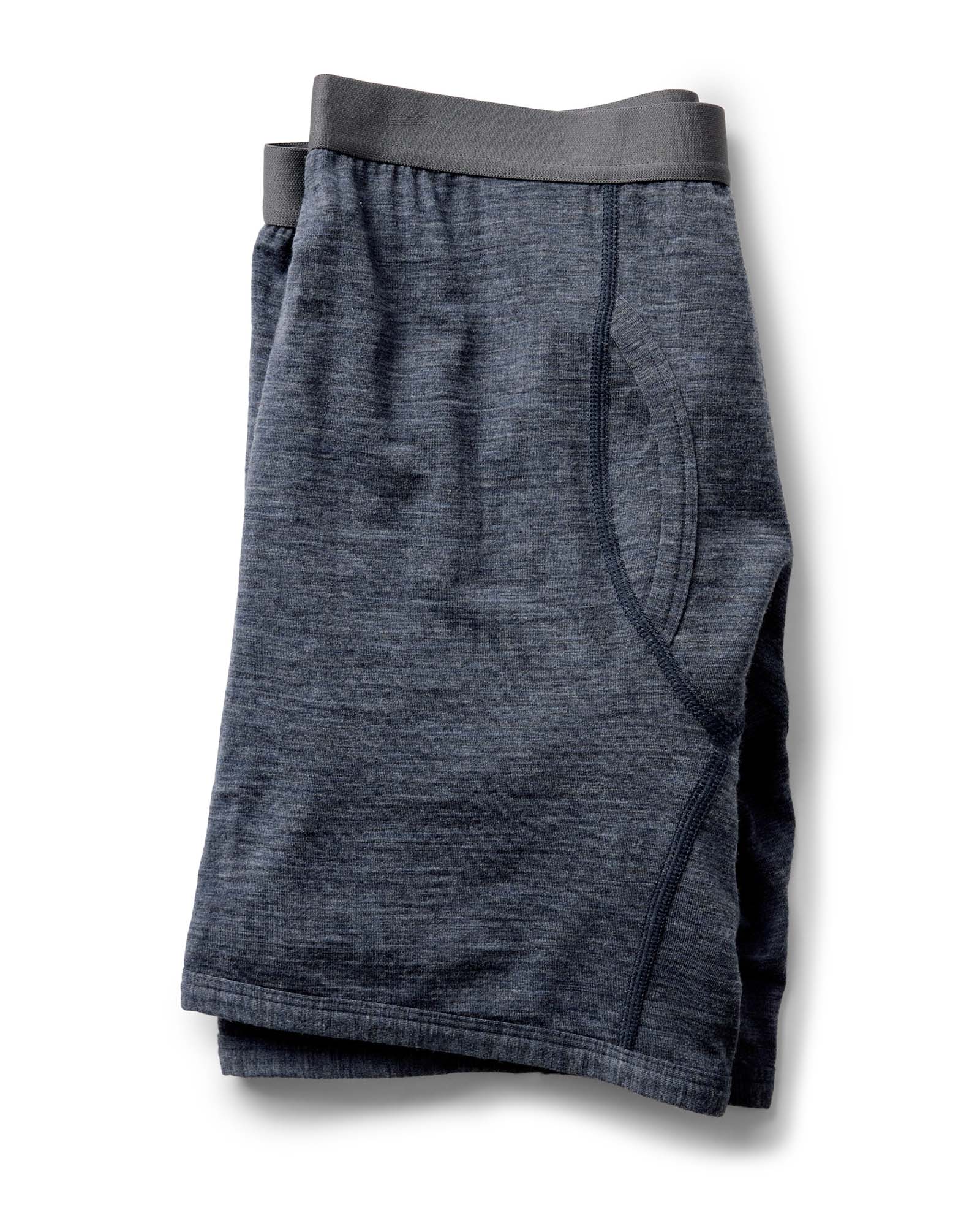 The Merino Boxer in Heather Navy - Image 2