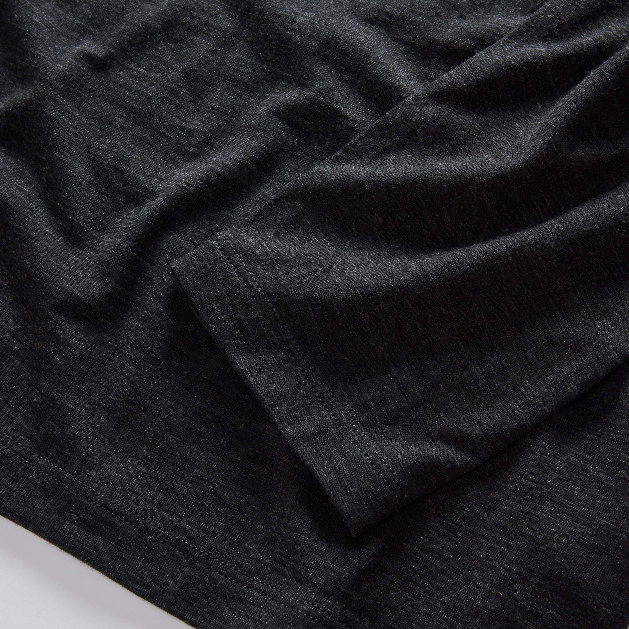 The Merino Henley in Heather Black - Image 5