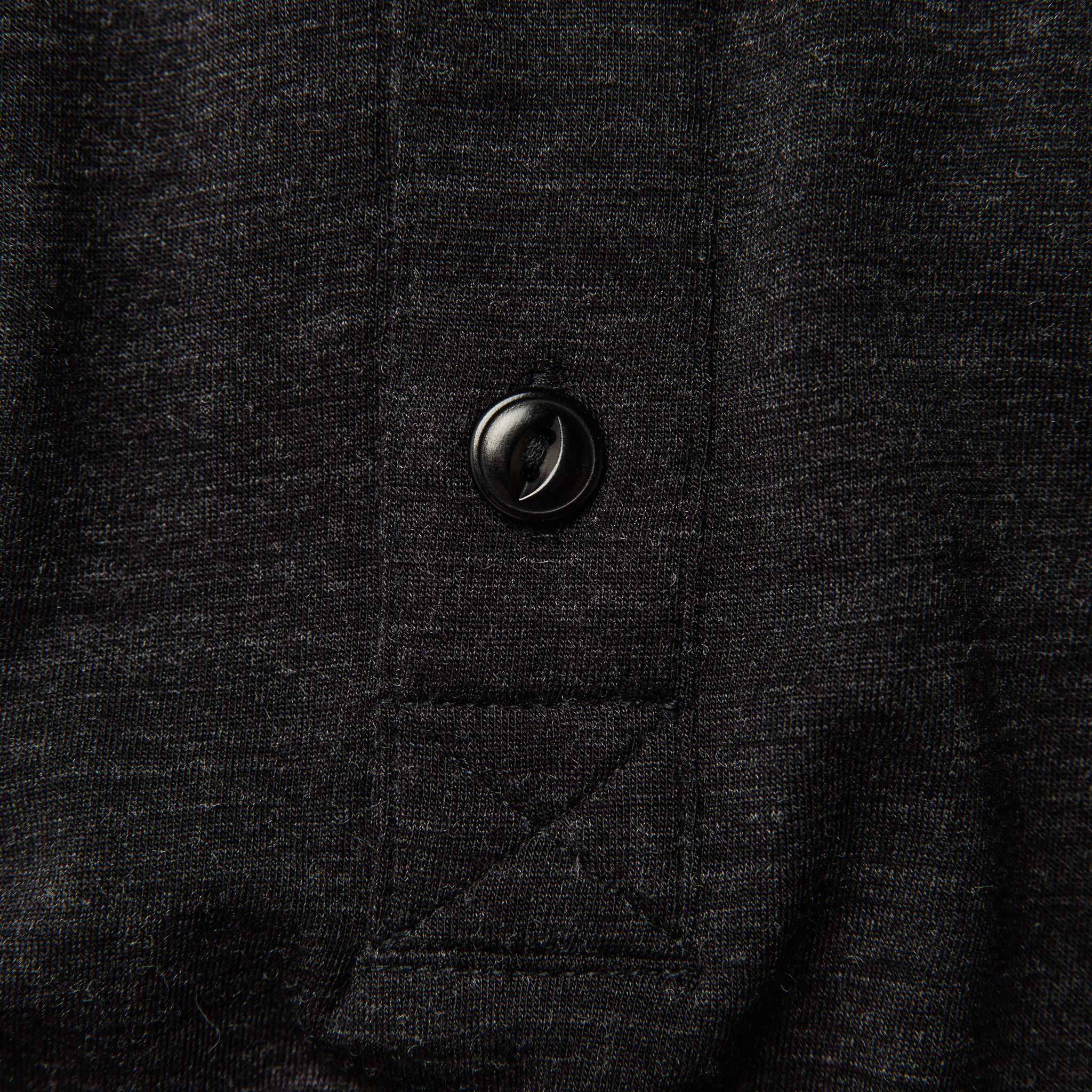 The Merino Henley in Heather Black - Image 6