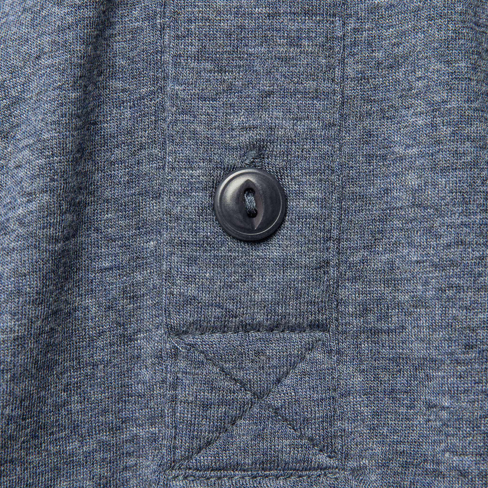 The Merino Henley in Heather Blue - Image 6