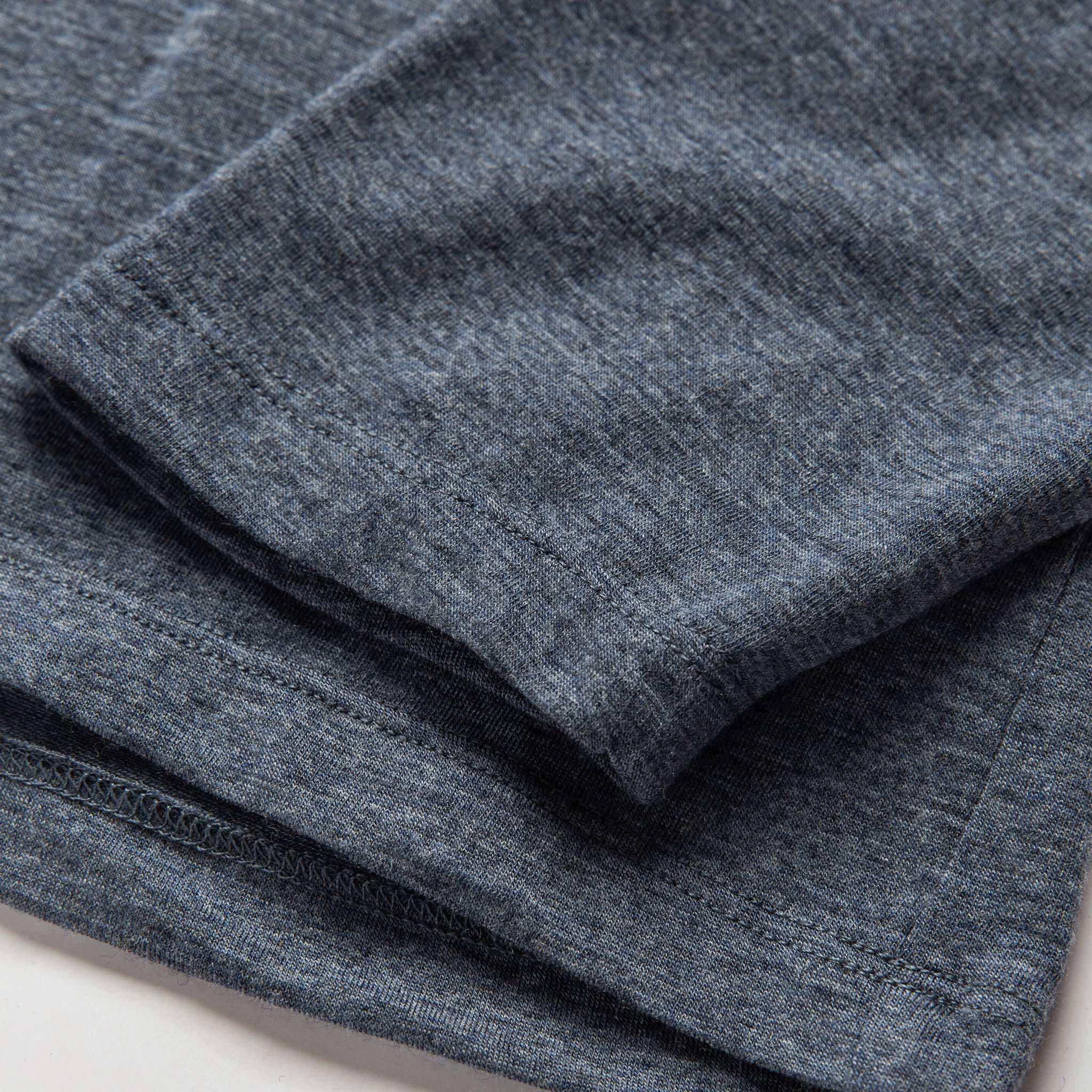 The Merino Henley in Heather Blue - Image 7