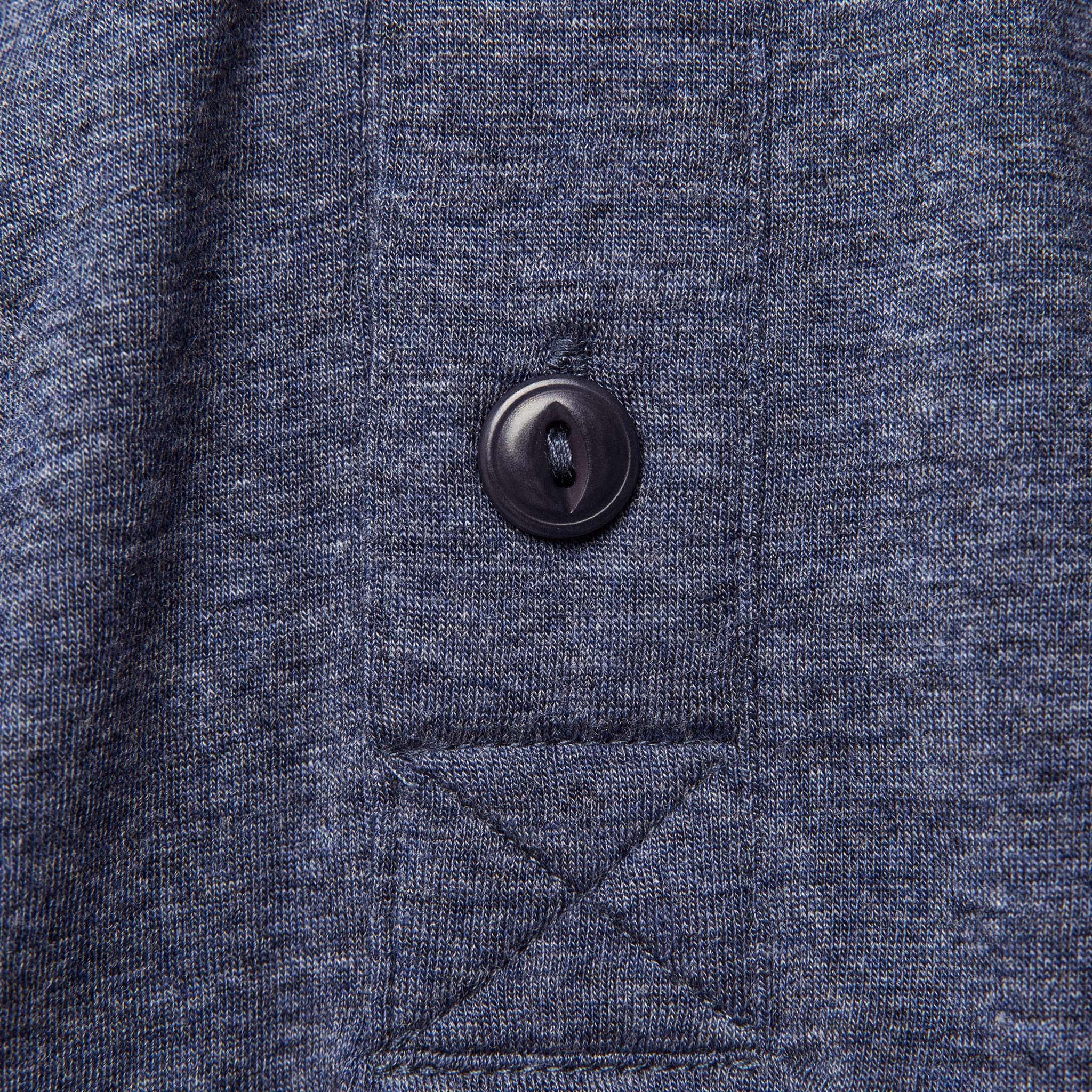 The Merino Henley in Heather Navy - Image 6