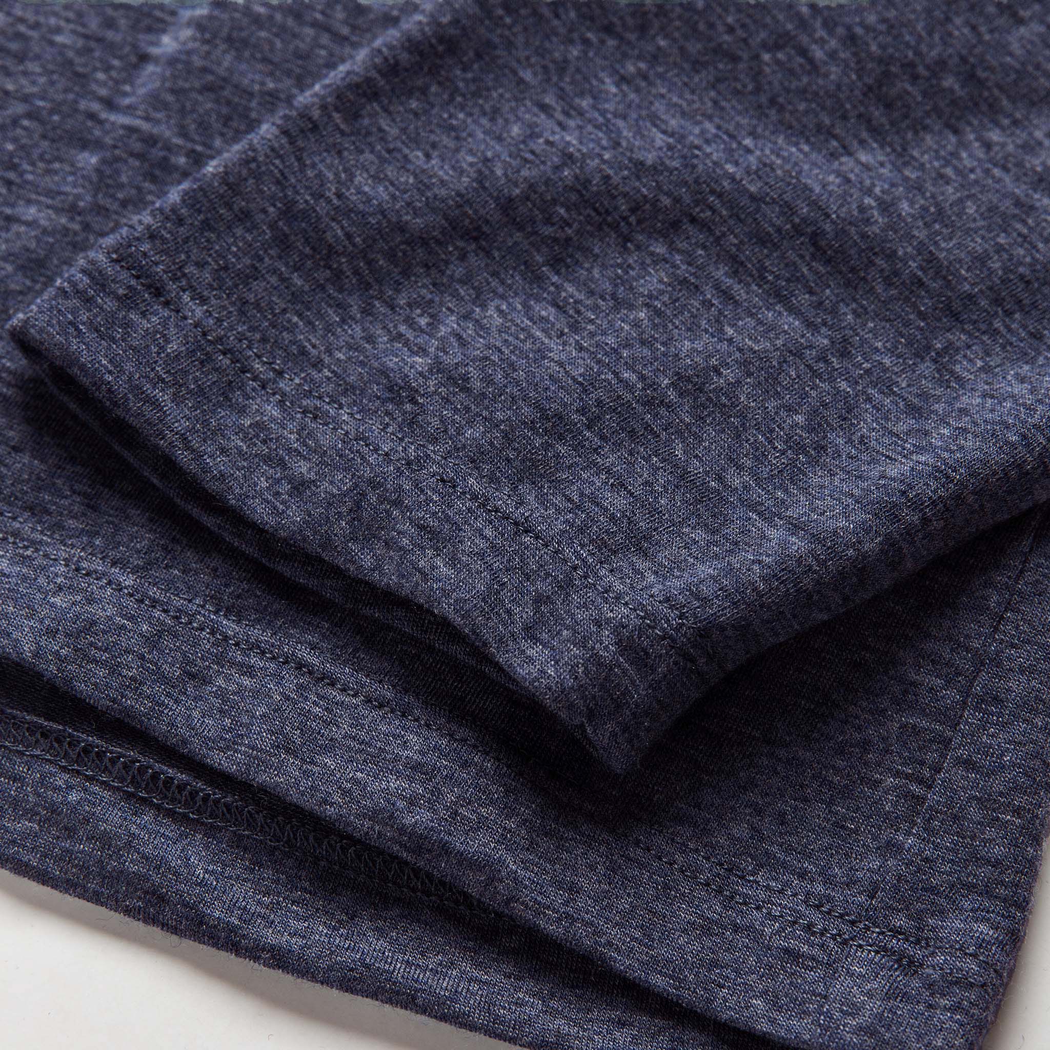 The Merino Henley in Heather Navy - Image 7