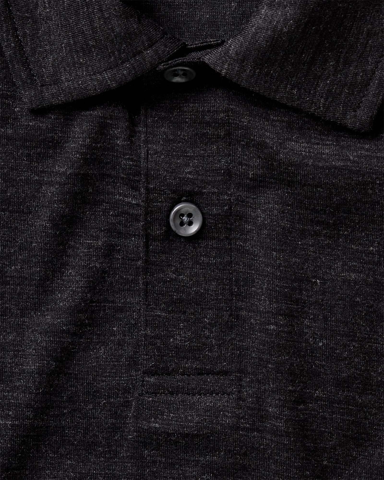 The Merino Polo in Heather Black - Image 5