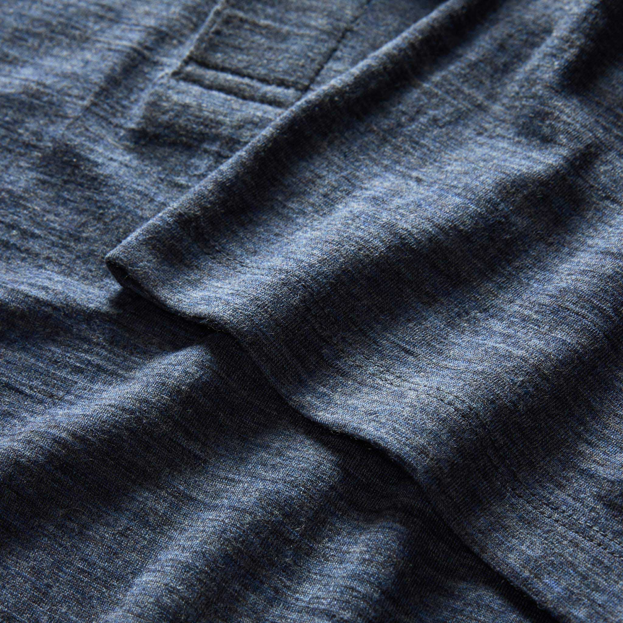 The Merino Polo in Heather Navy - Image 6