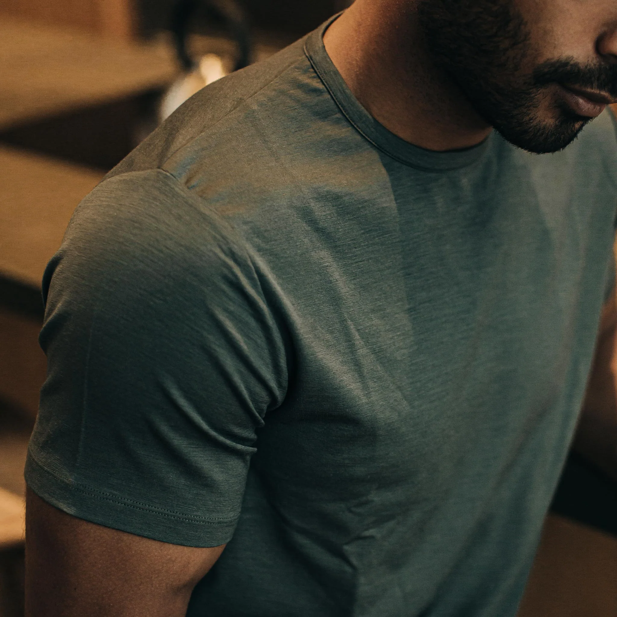 The Merino Tee in Dark Slate - Image 3