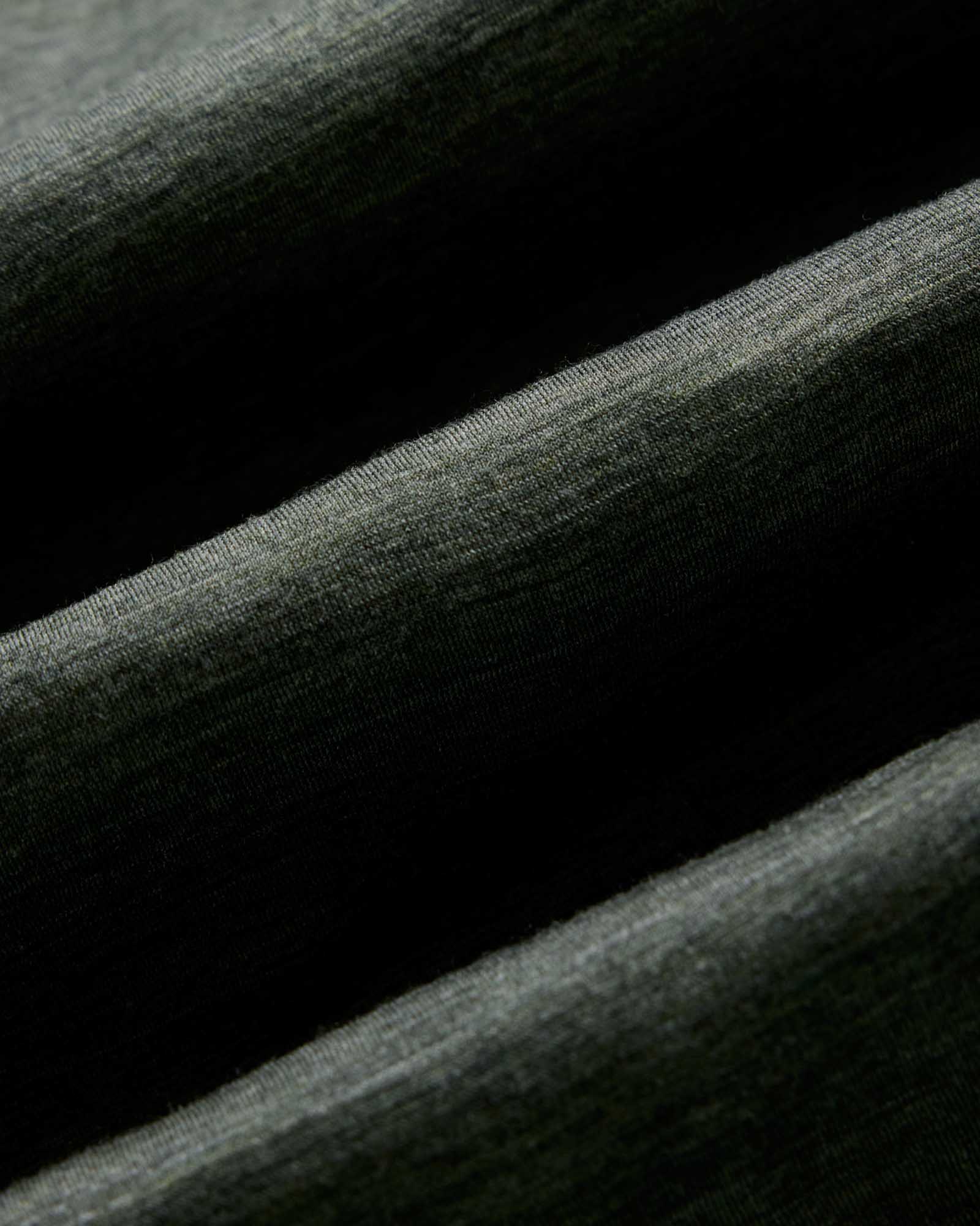 The Merino Tee in Heather Army - Image 6