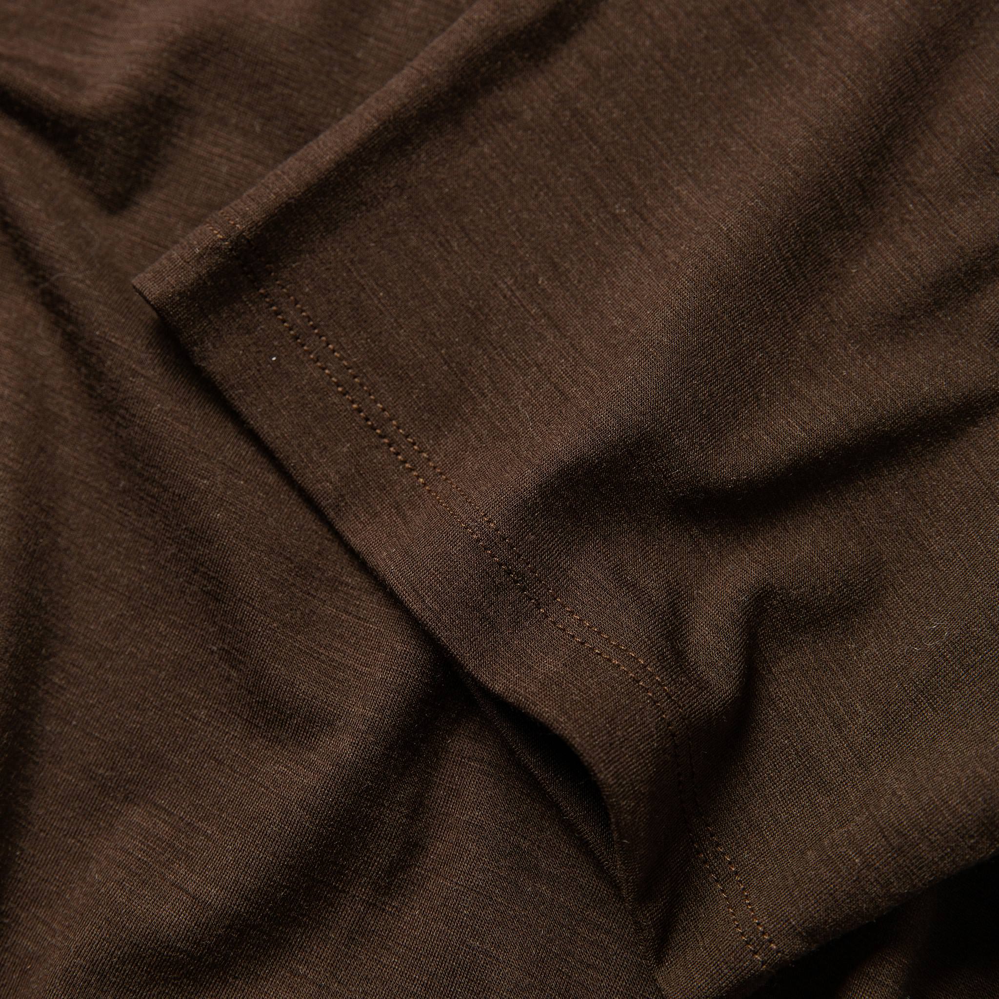 The Merino Tee in Heather Espresso - Image 6