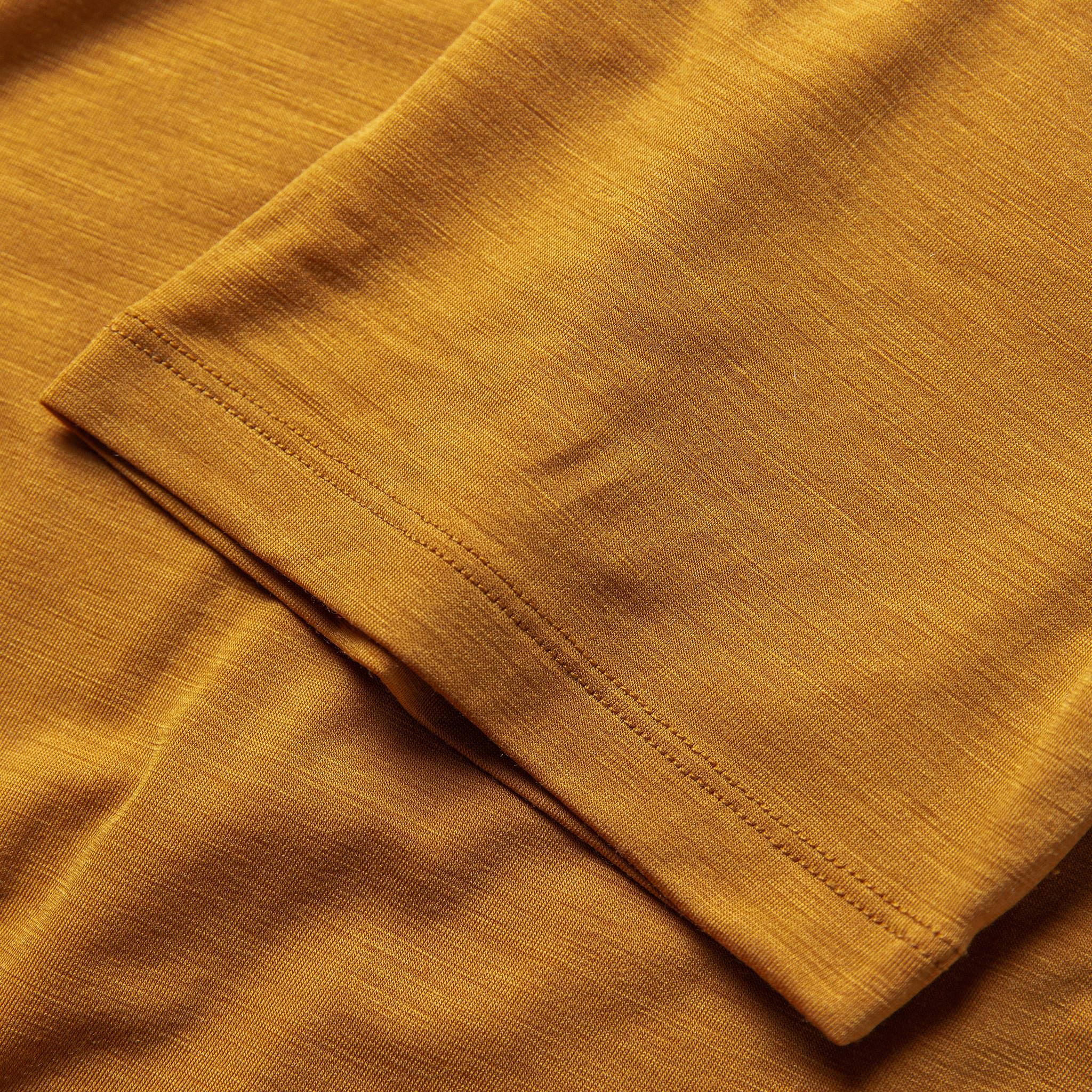 The Merino Tee in Heather Saffron - Image 6