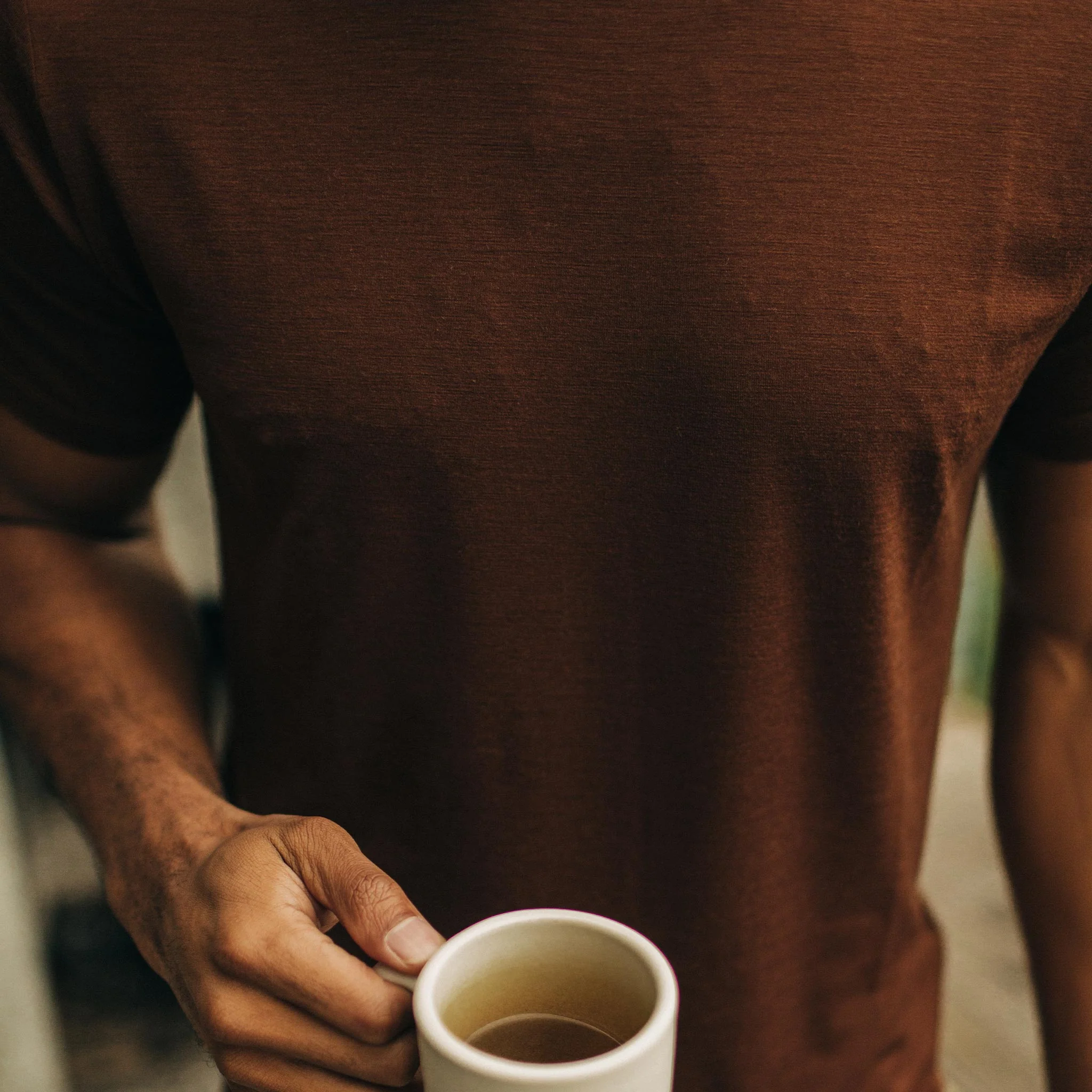 The Merino Tee in Russet - Image 4