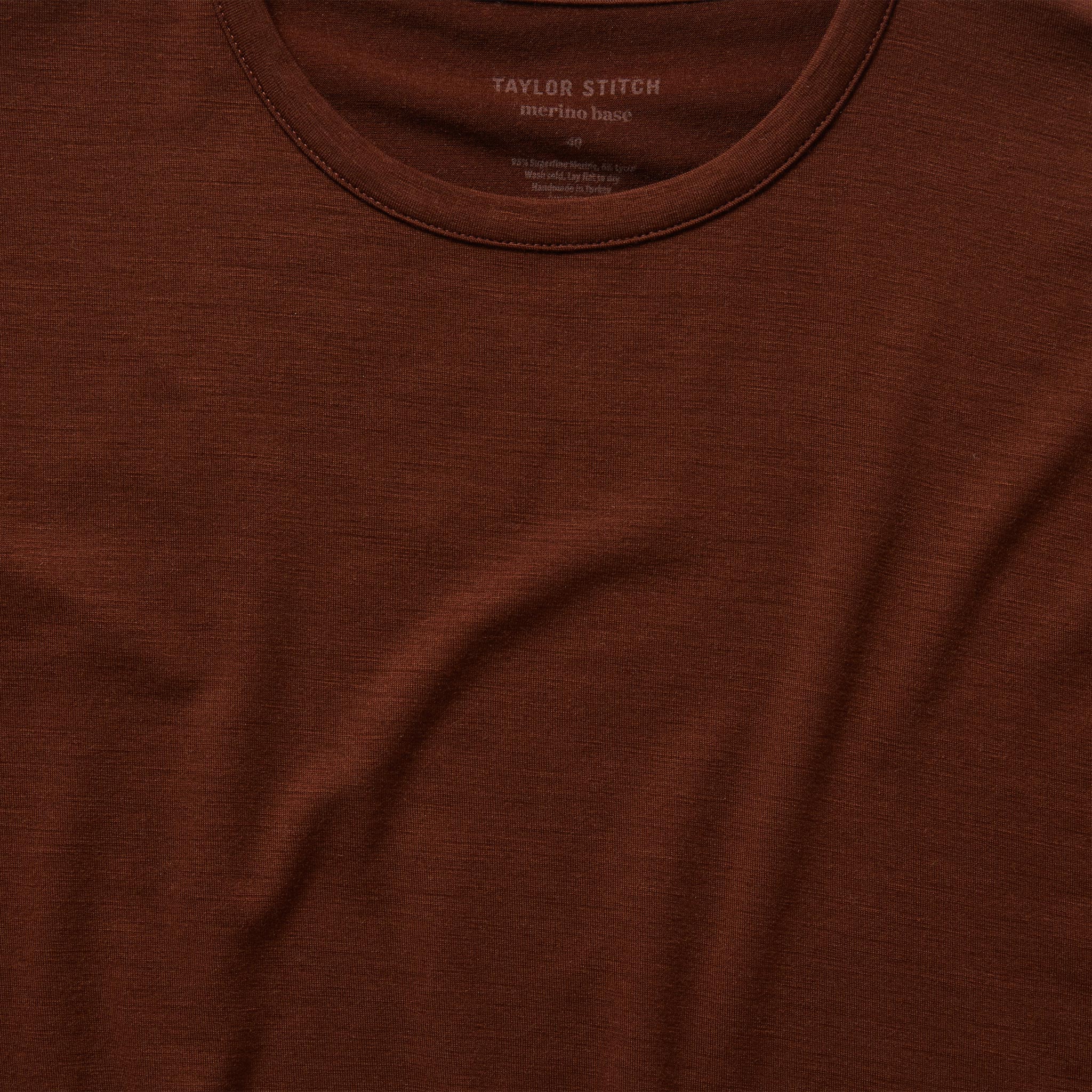 The Merino Tee in Russet - Image 5