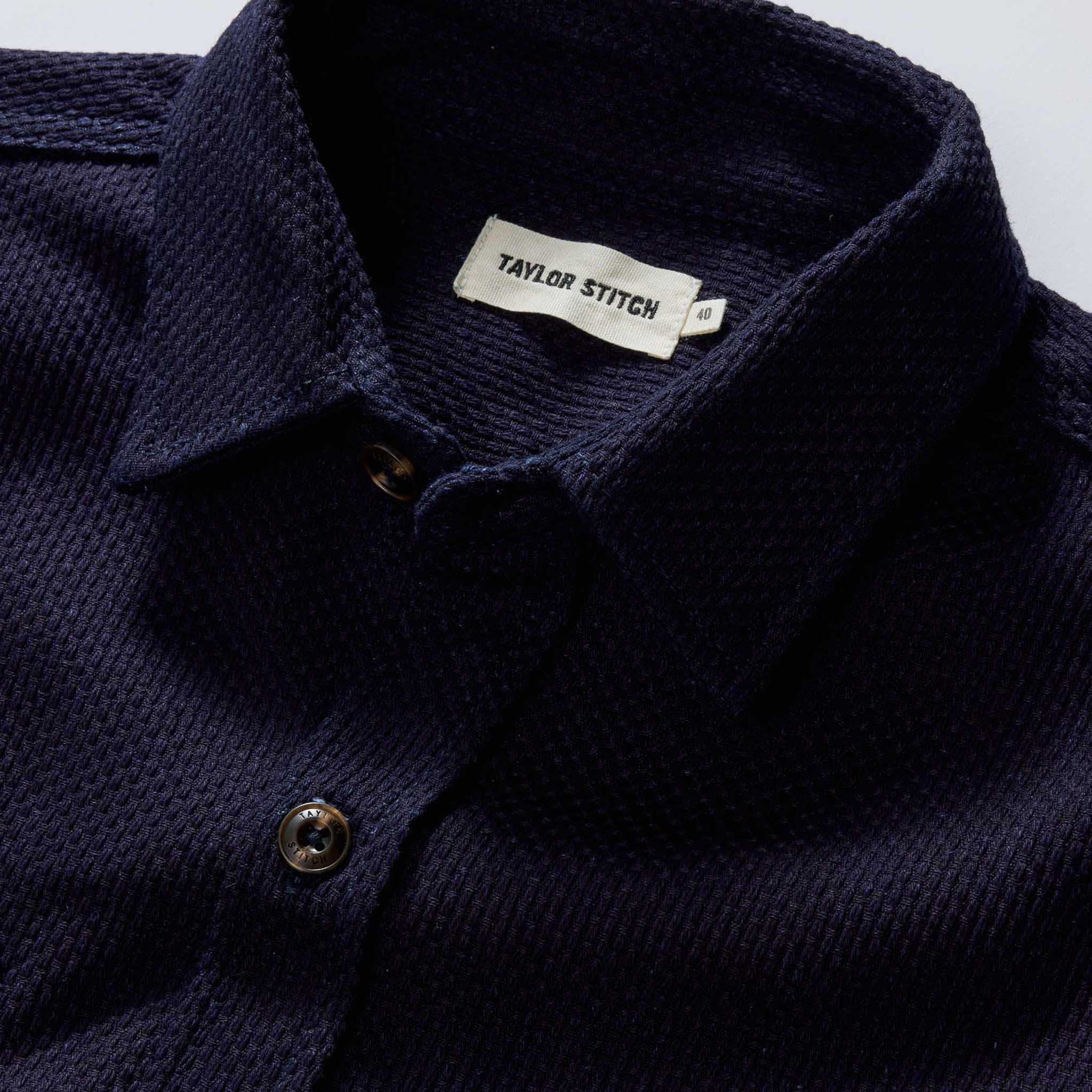 The Mill Shirt Jacket in Rigid Indigo Sashiko - Image 7