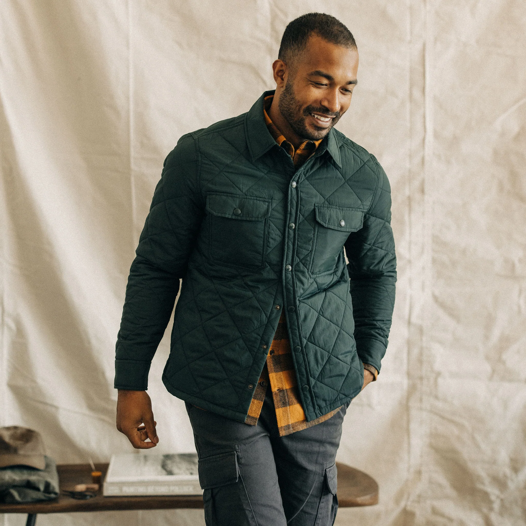 The Miller Shirt Jacket in Conifer - Image 5