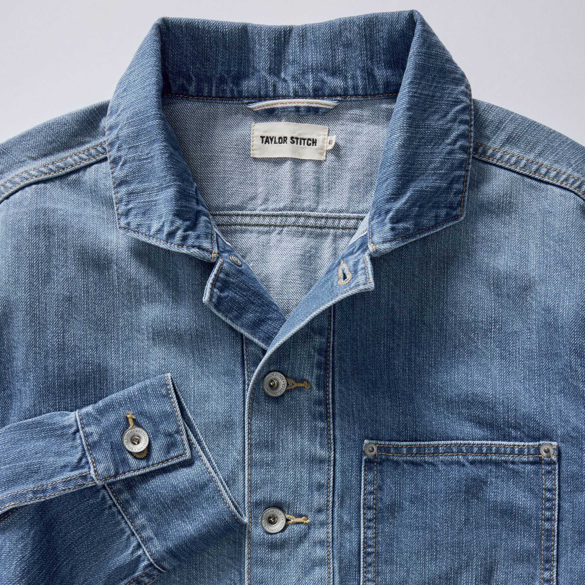 The Milton Pullover in Washed Selvedge Denim - Image 5
