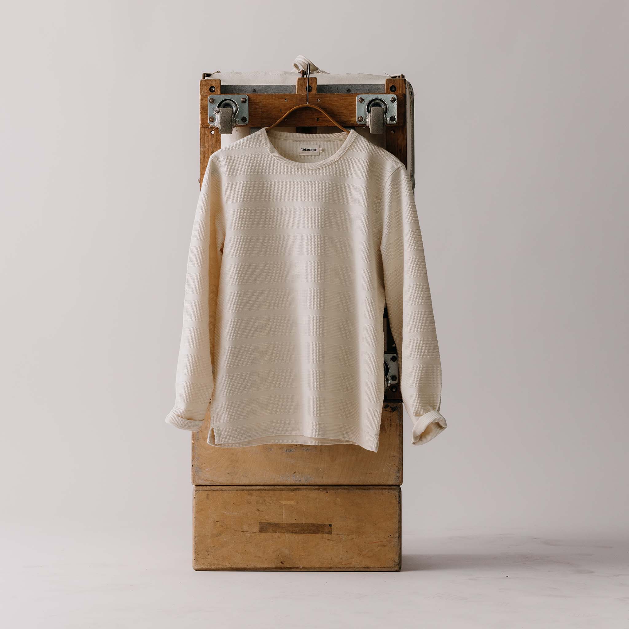 The Morgan Crewneck in Natural Slub Stripe - Image 6