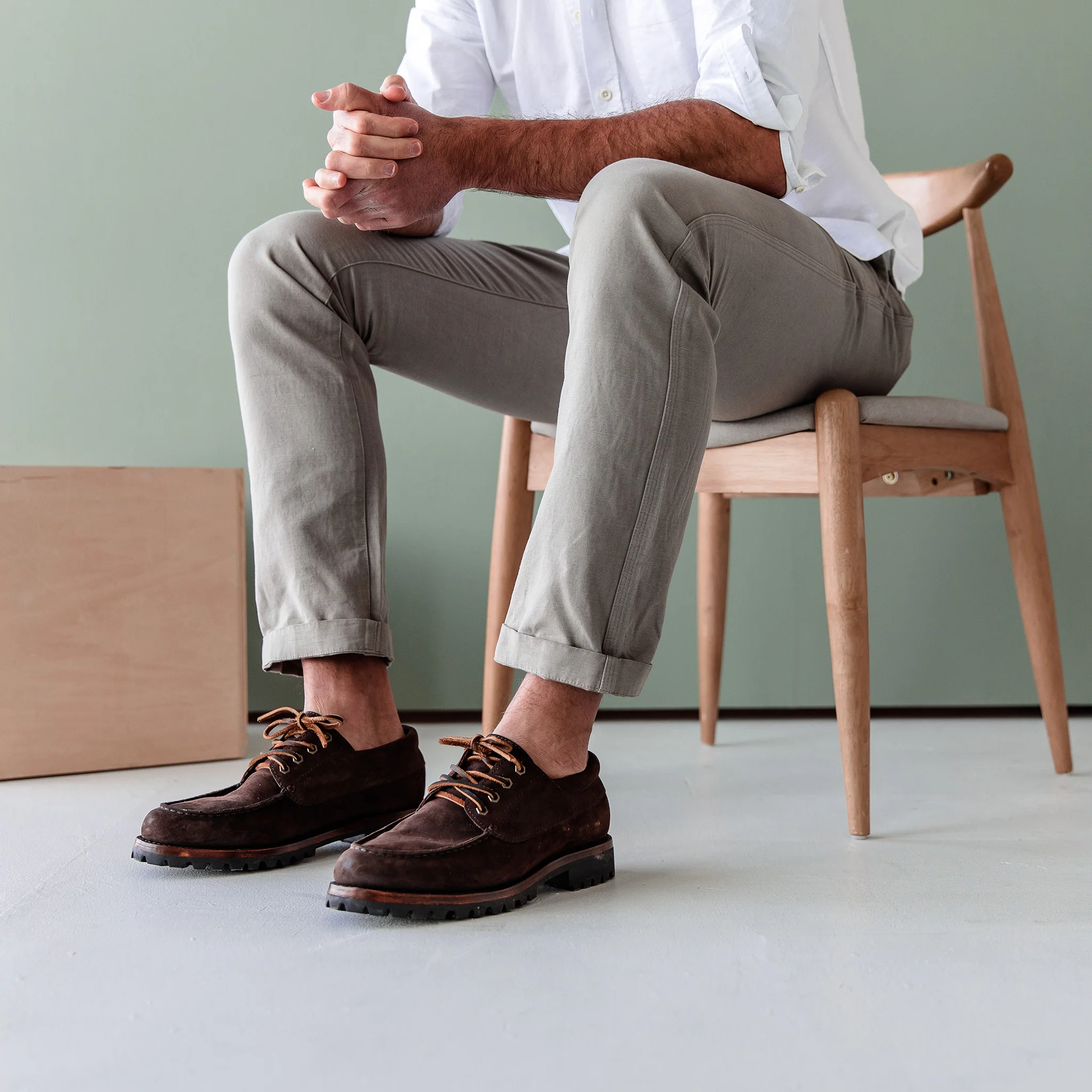 The Morse Pant in Oyster Slub - Image 3