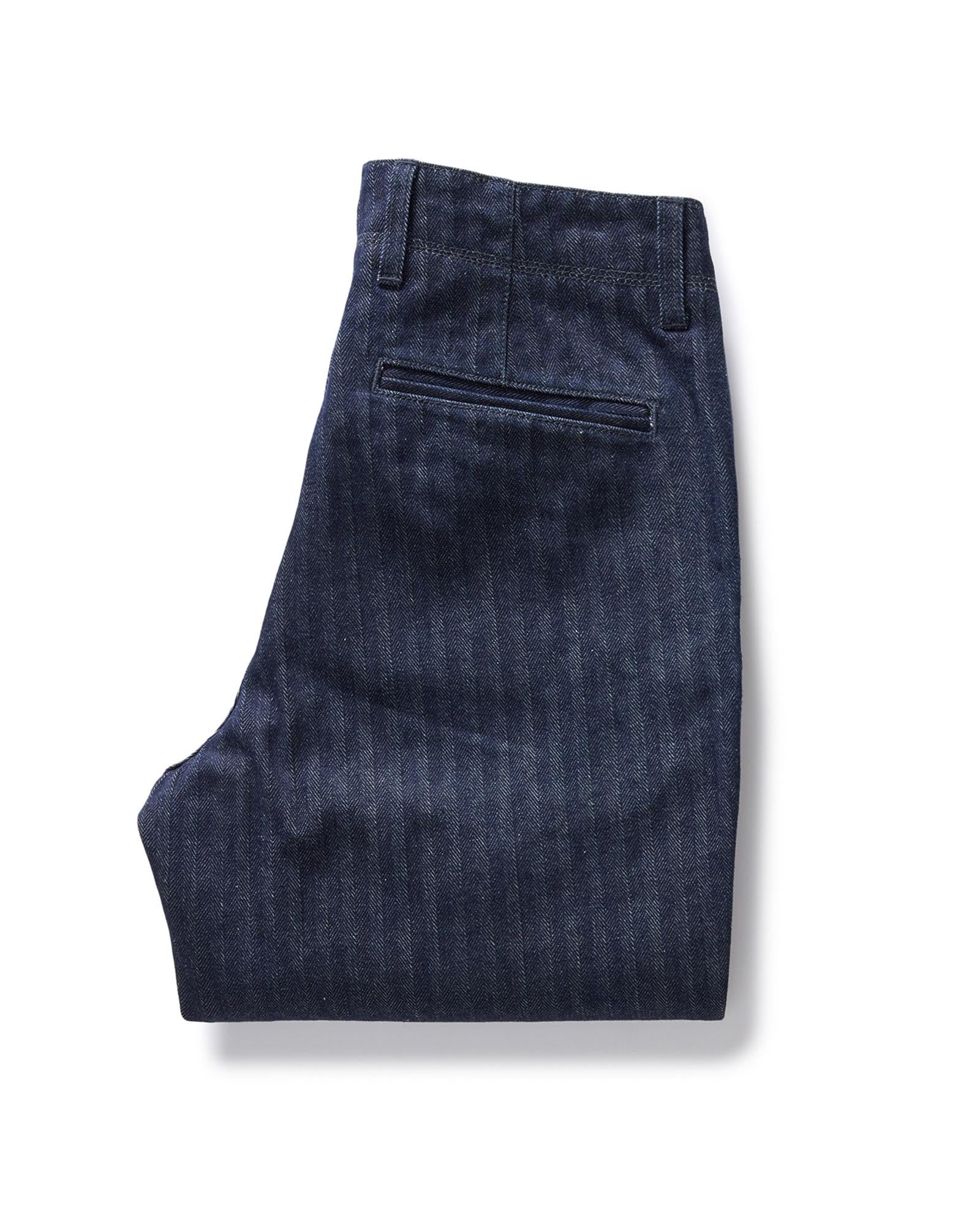 The Morse Pant in Rinsed Indigo Herringbone - Image 8