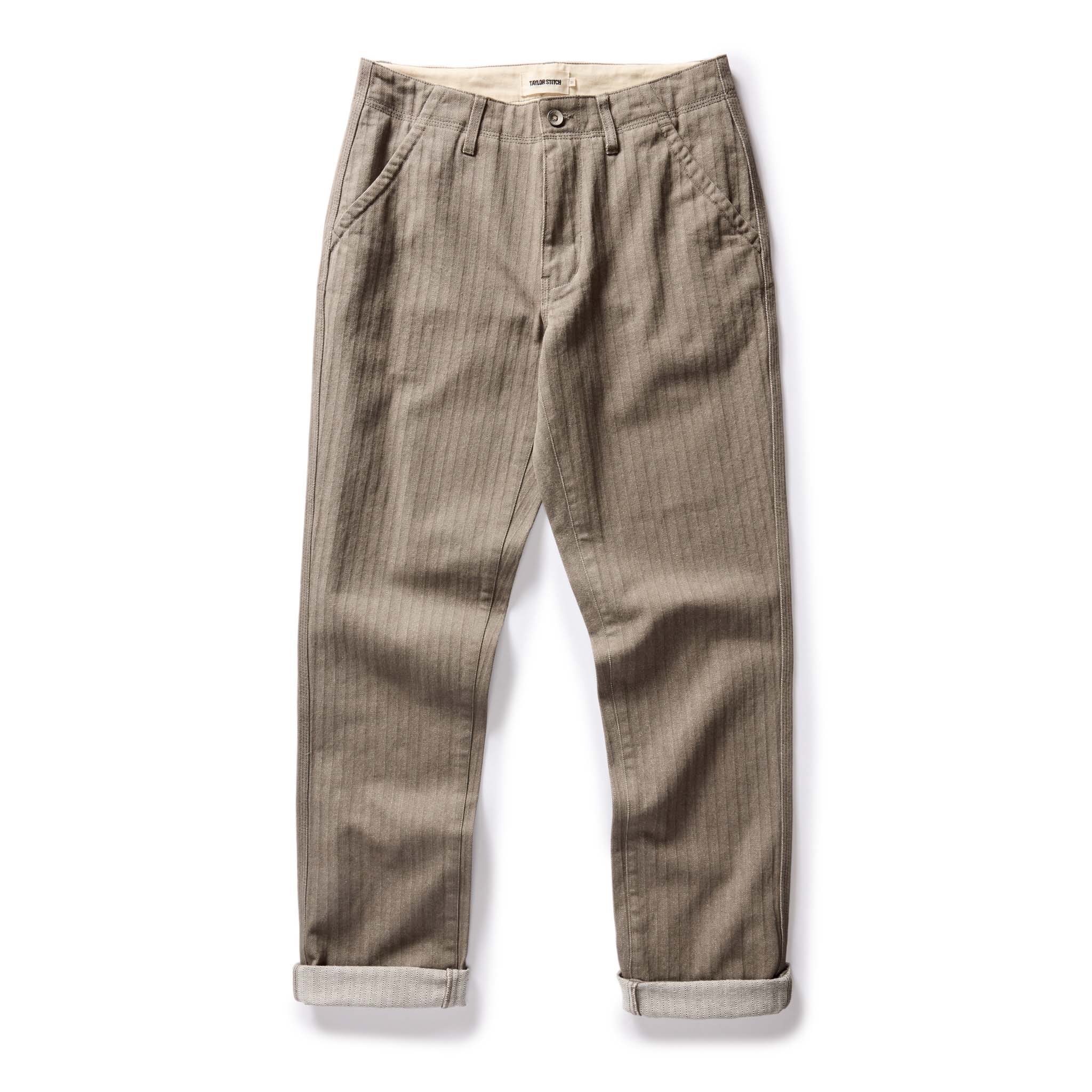 The Morse Pant in Smoked Olive Herringbone - Image 6