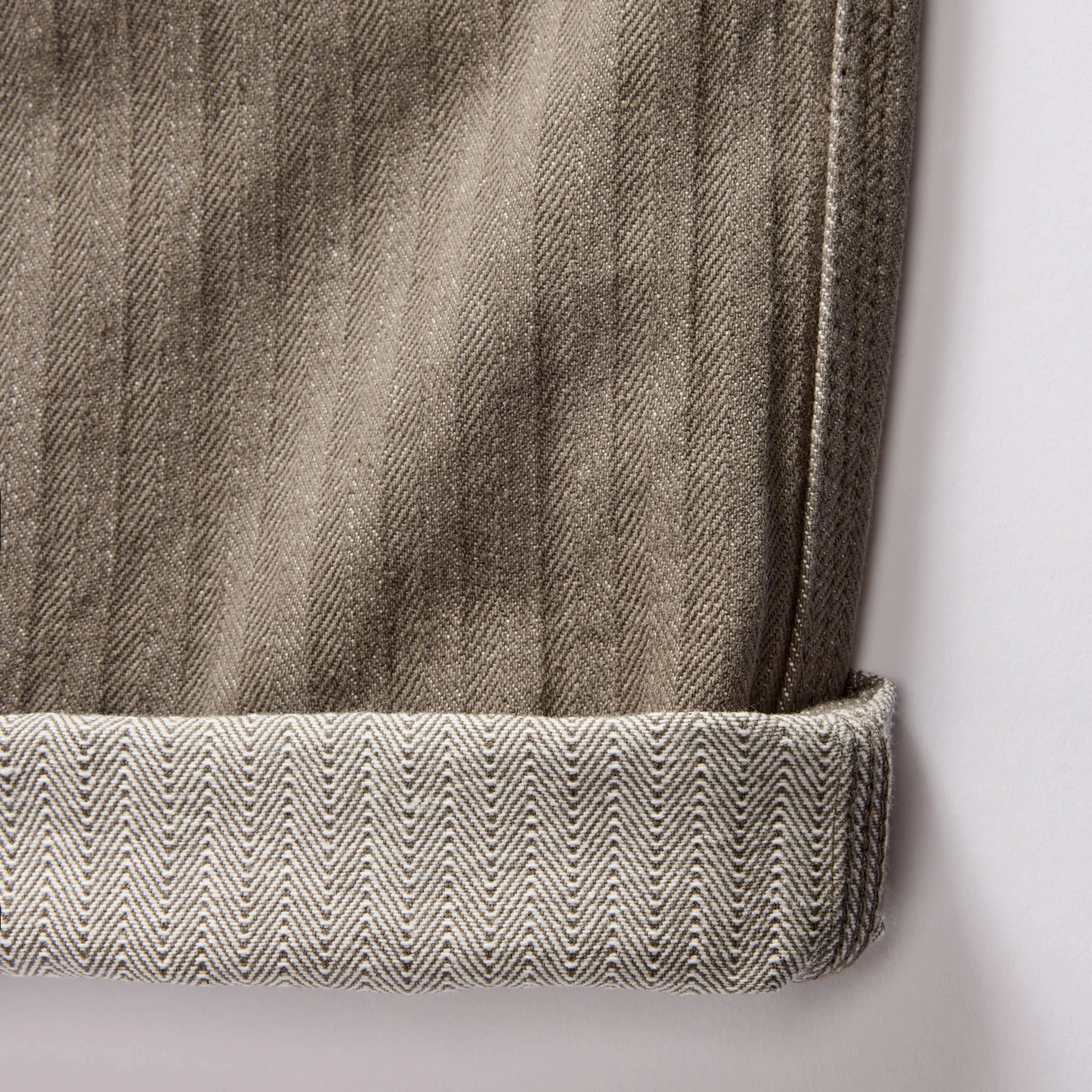 The Morse Pant in Smoked Olive Herringbone Twill - Image 7