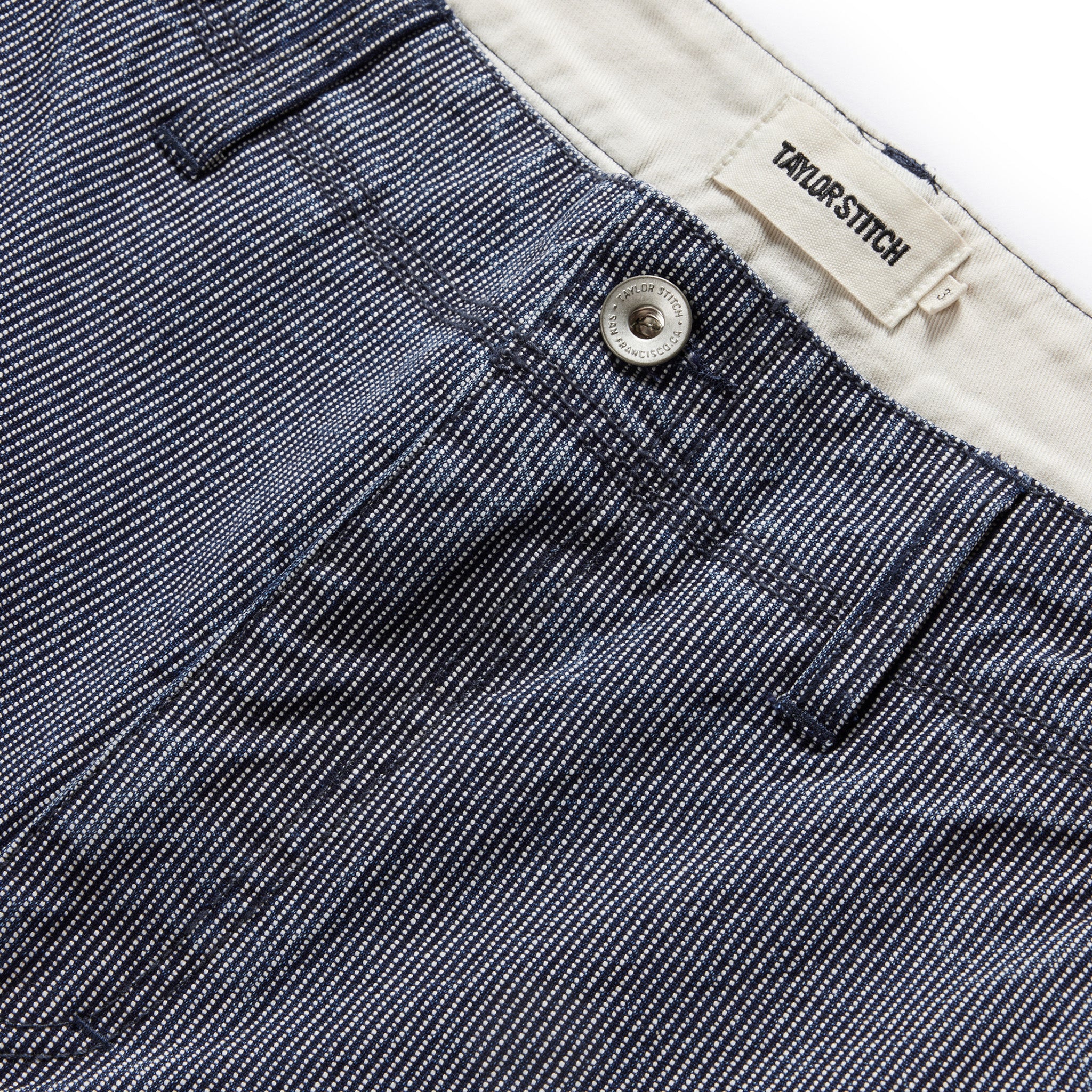 The Morse Pant in Washed Indigo Stripe - Image 8