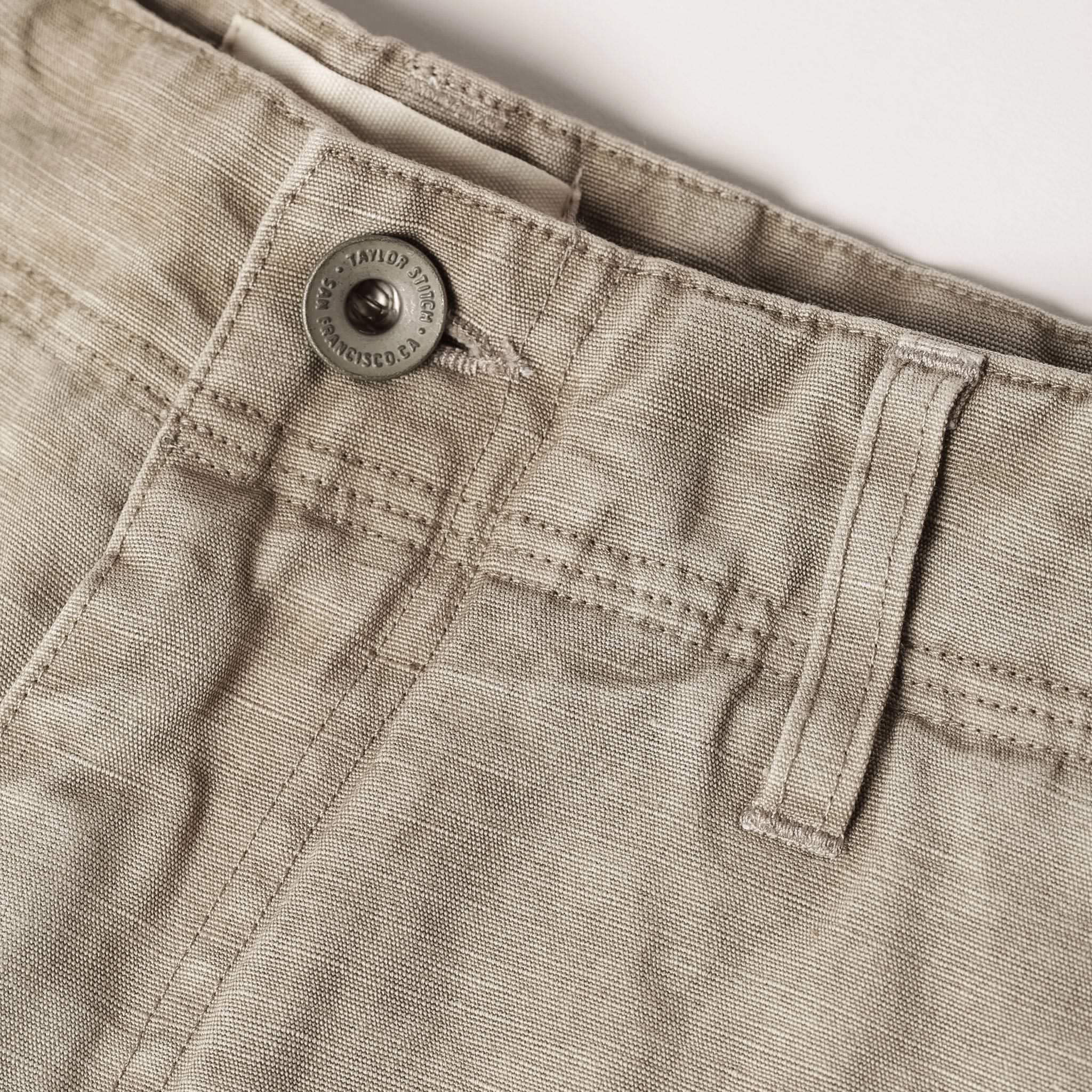 The Morse Short in Aluminum Slub Linen - Image 6