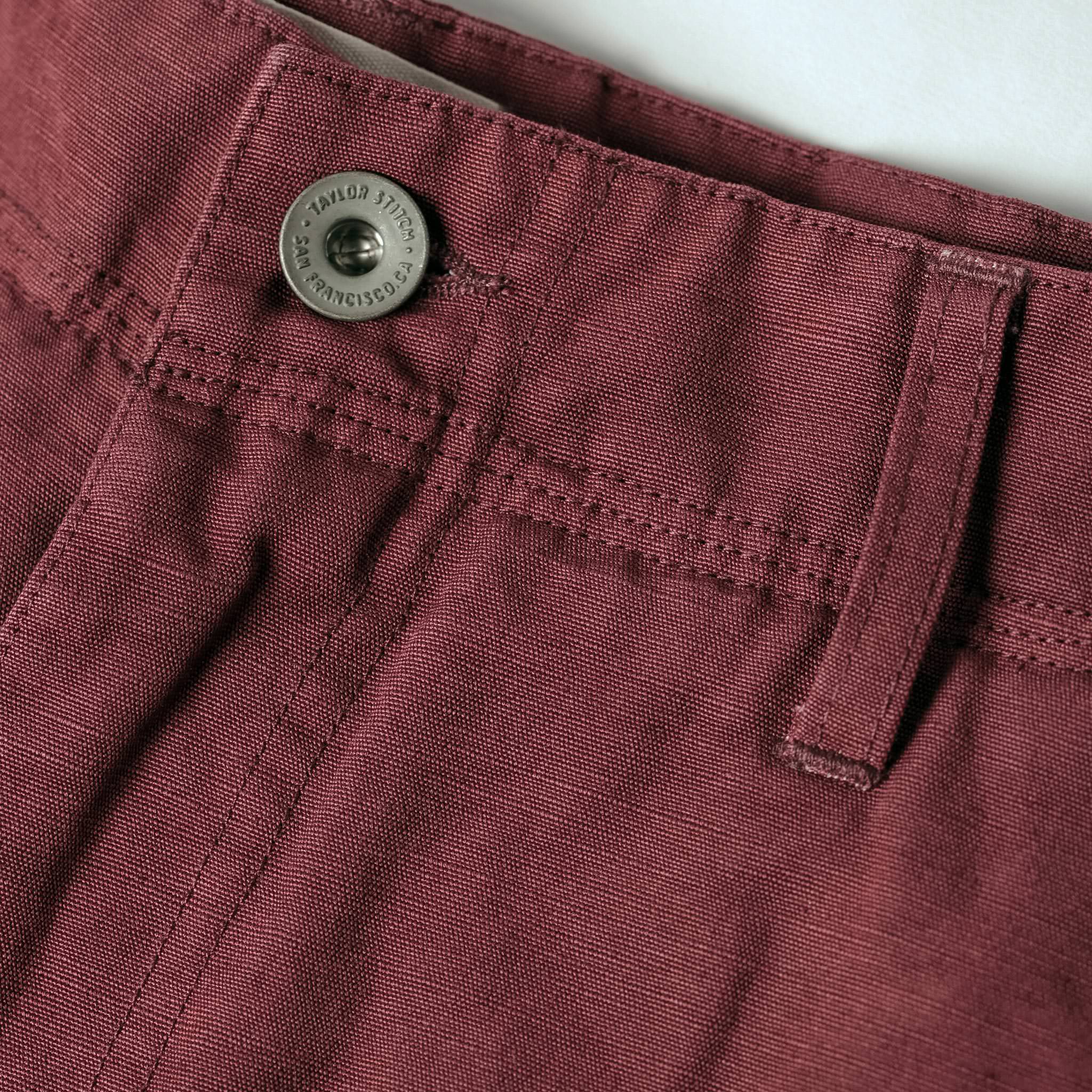The Morse Short in Brick Red Slub Linen - Image 7