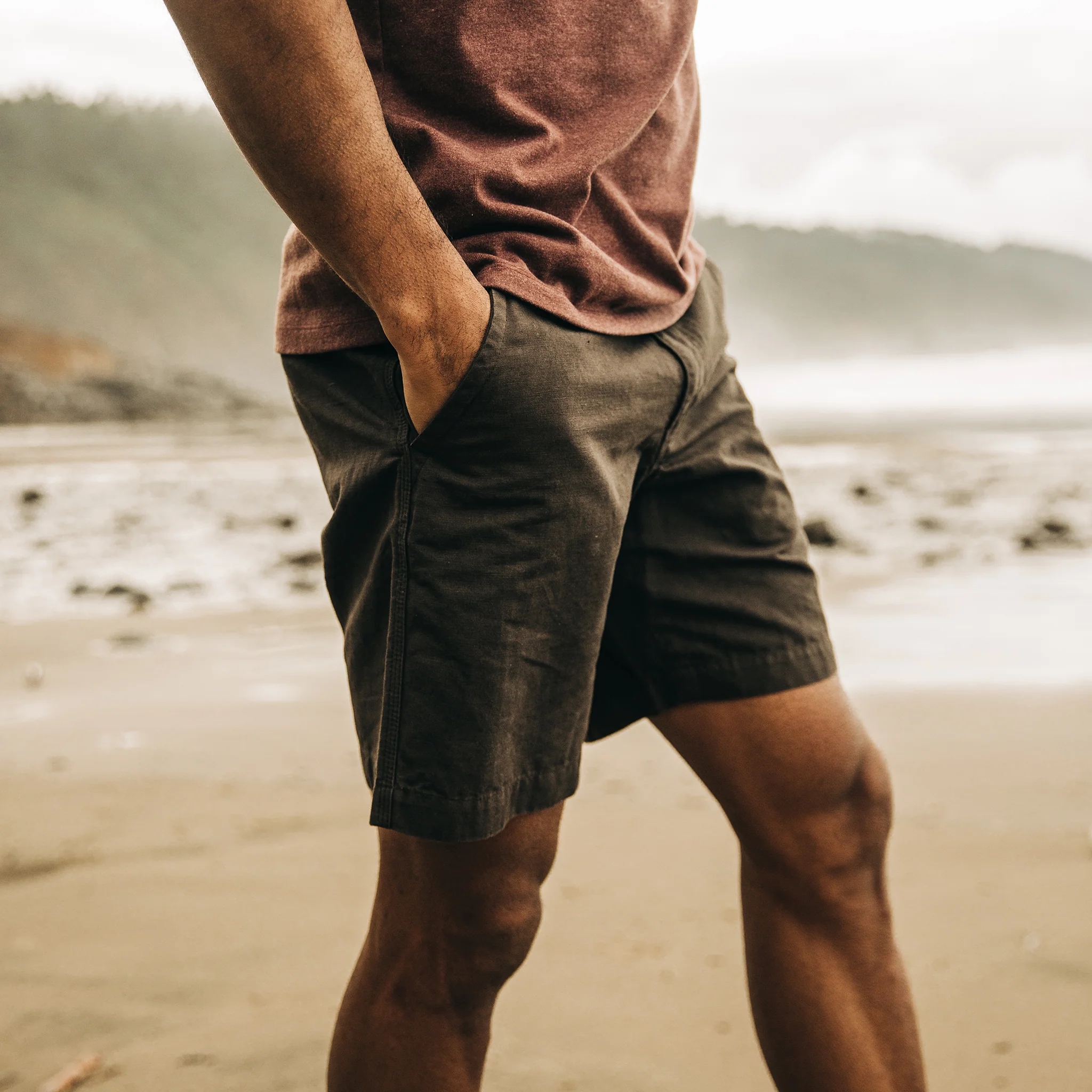 The Morse Short in Dark Charcoal Linen - Image 3