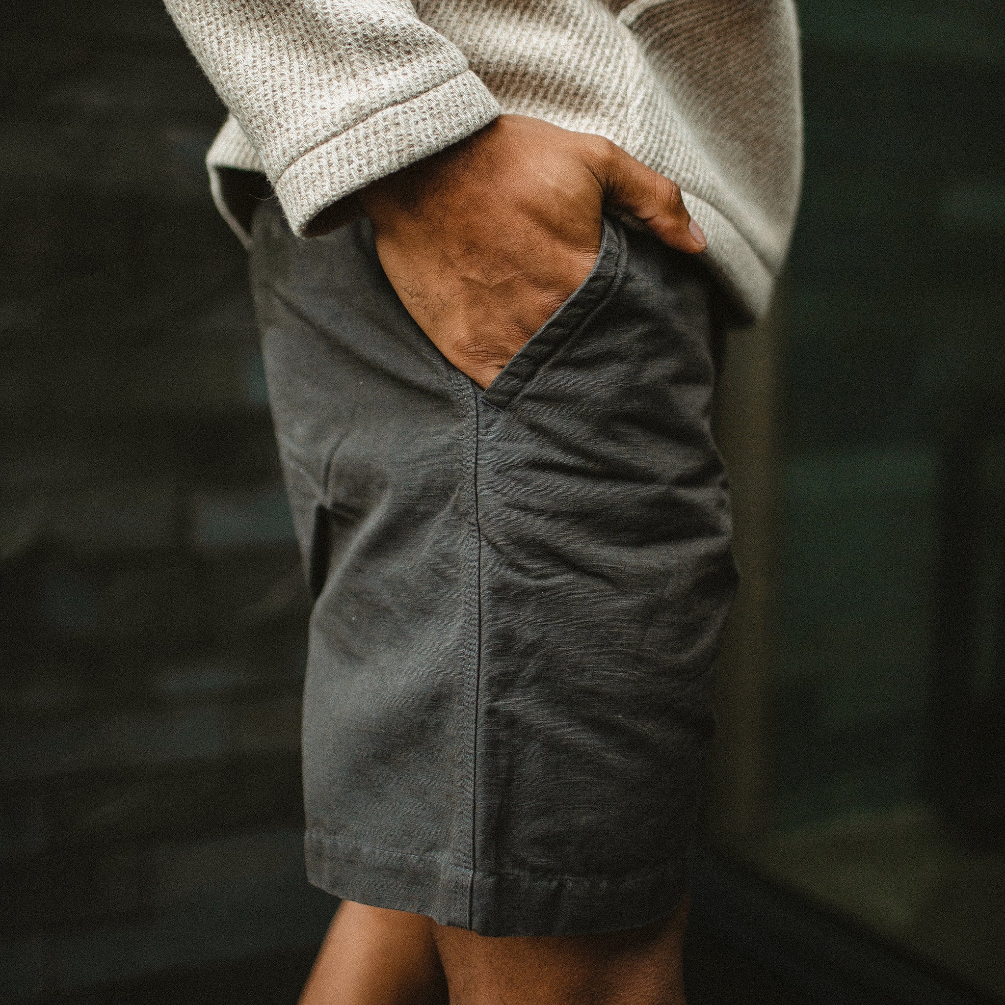 The Morse Short in Dark Slate Linen - Image 2