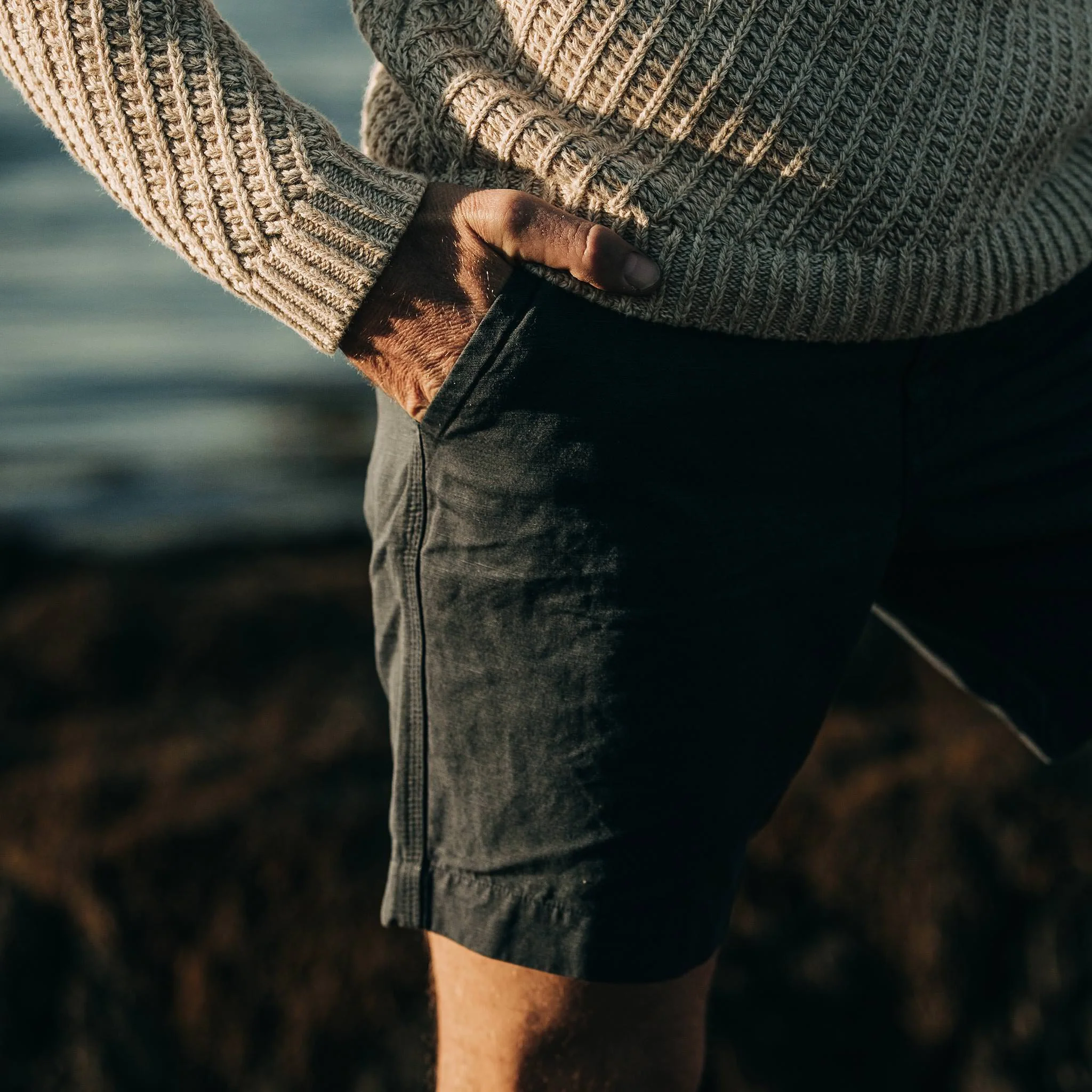 The Morse Short in Navy Slub Linen - Image 4