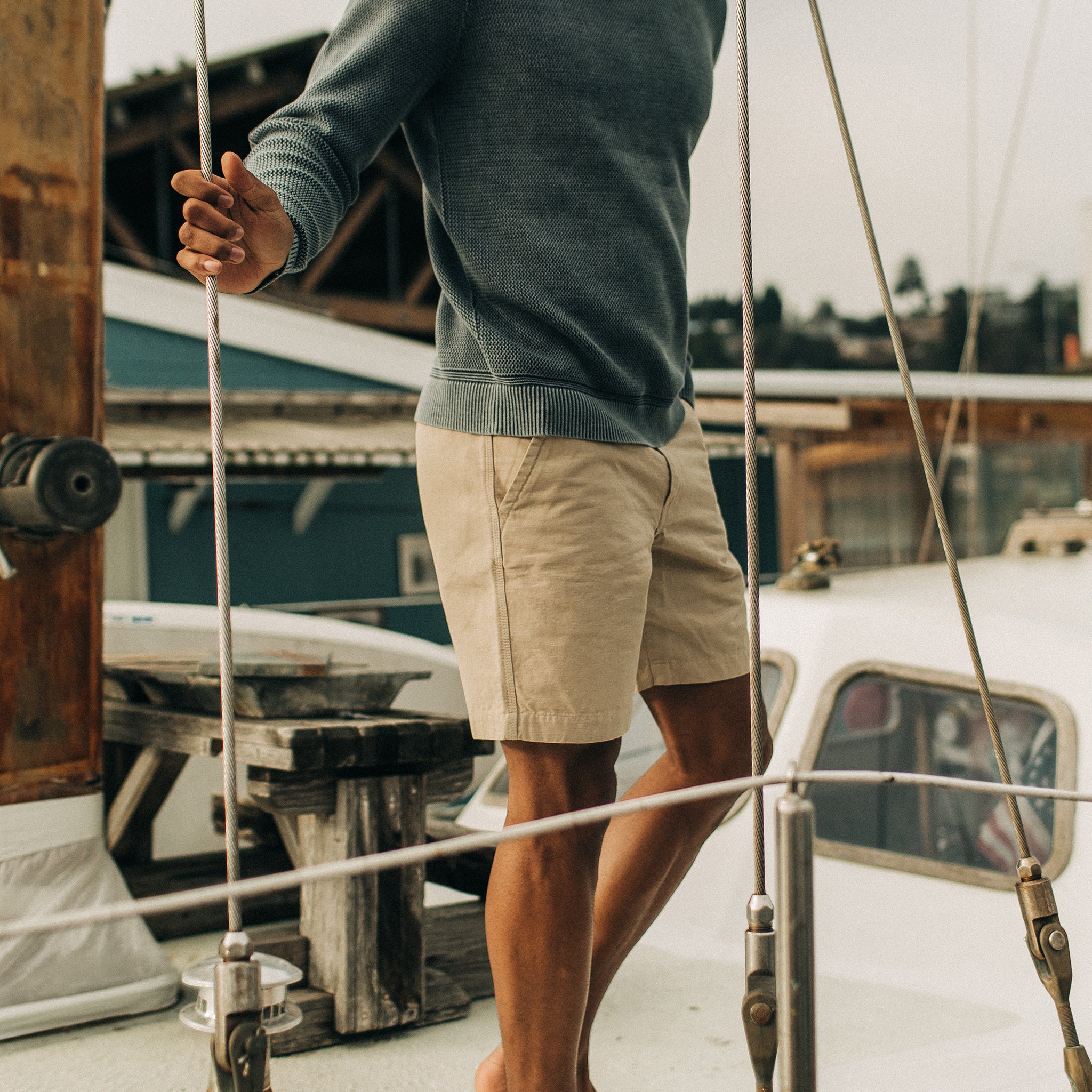 The Morse Short in Sand Linen - Image 3