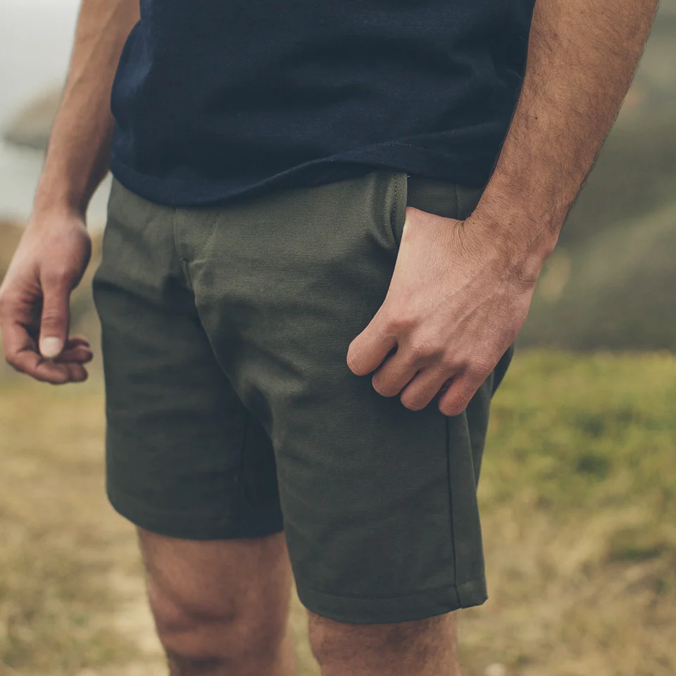 The Camp Short in Moss Duck Canvas - Image 2