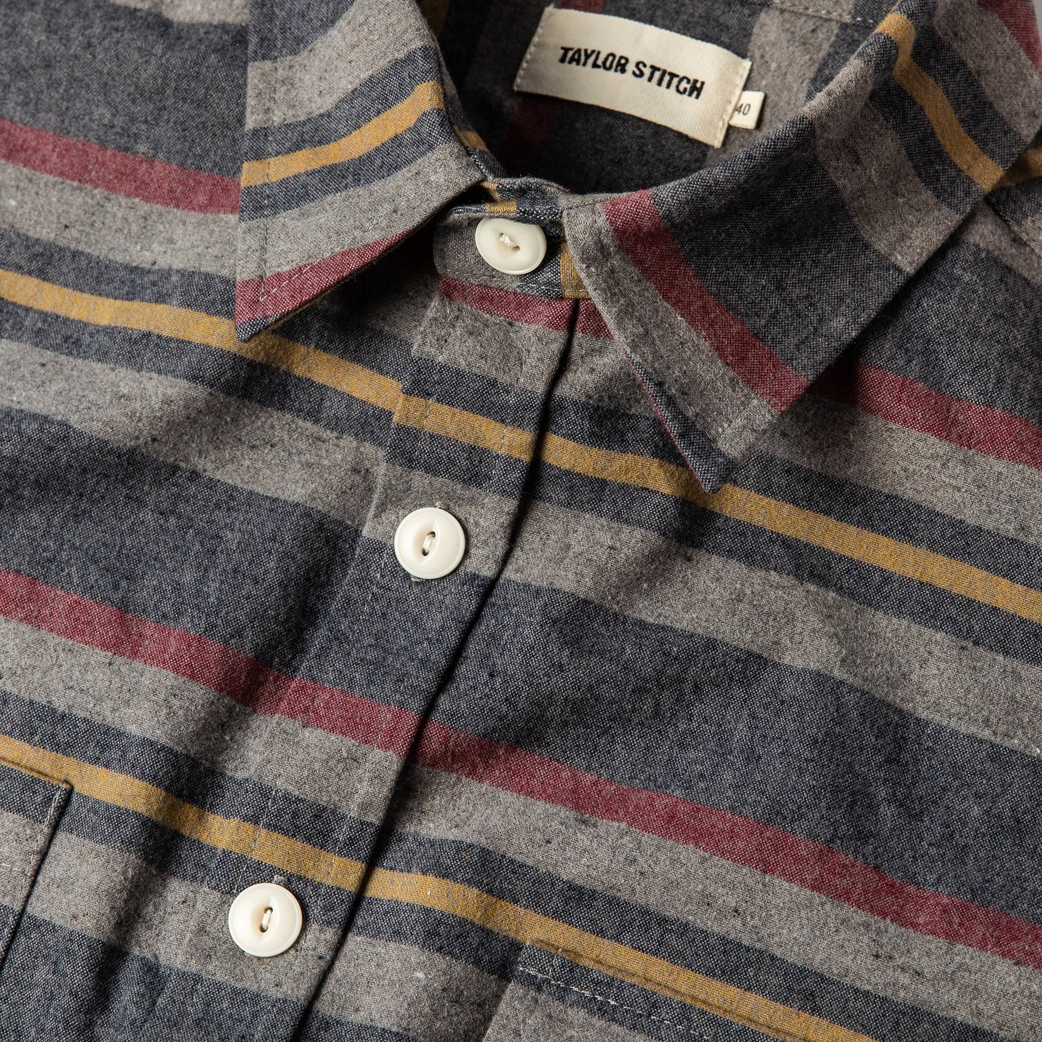 The Moto Shirt in Blanket Stripe - Image 6