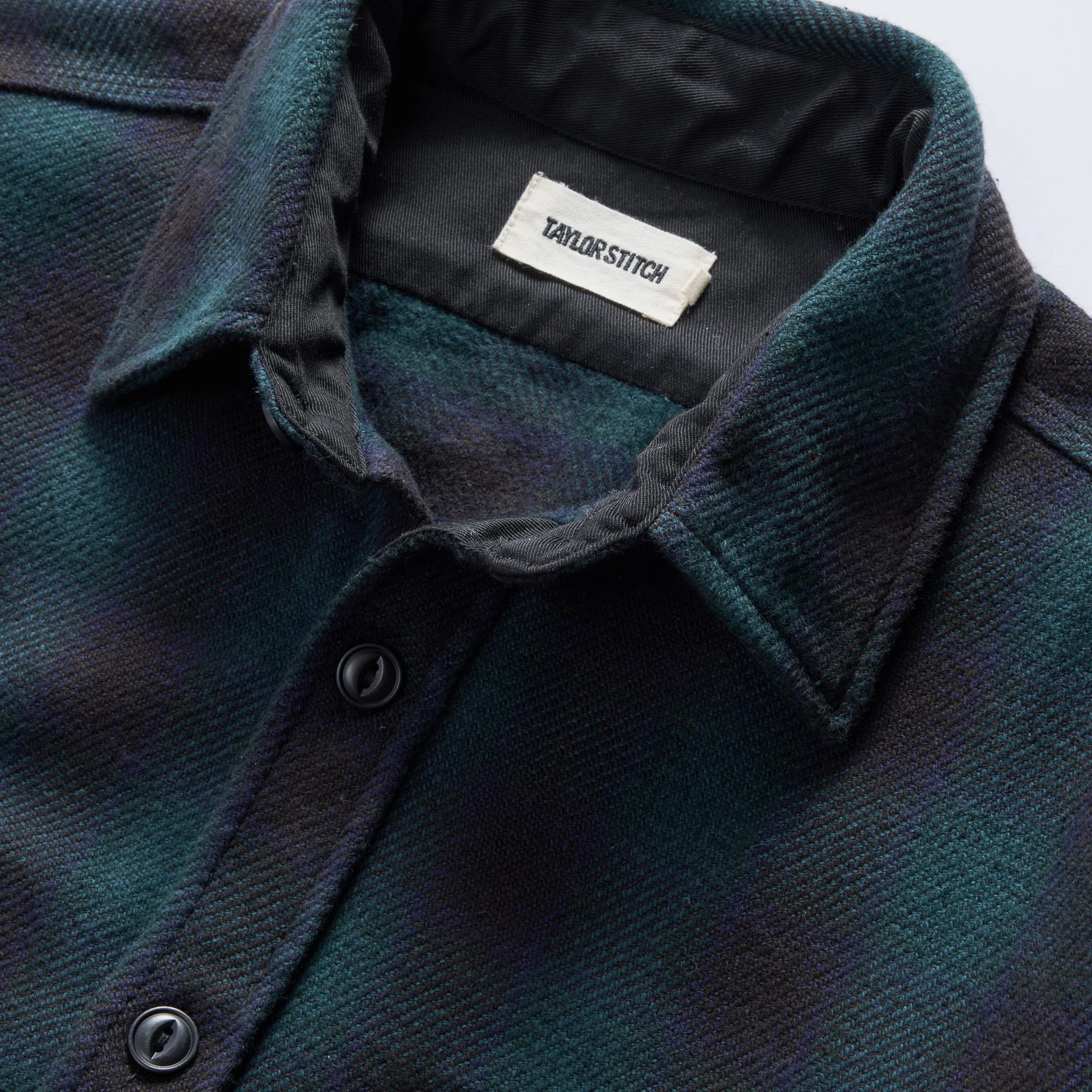 The Moto Utility Shirt in Black Pine Plaid - Image 5