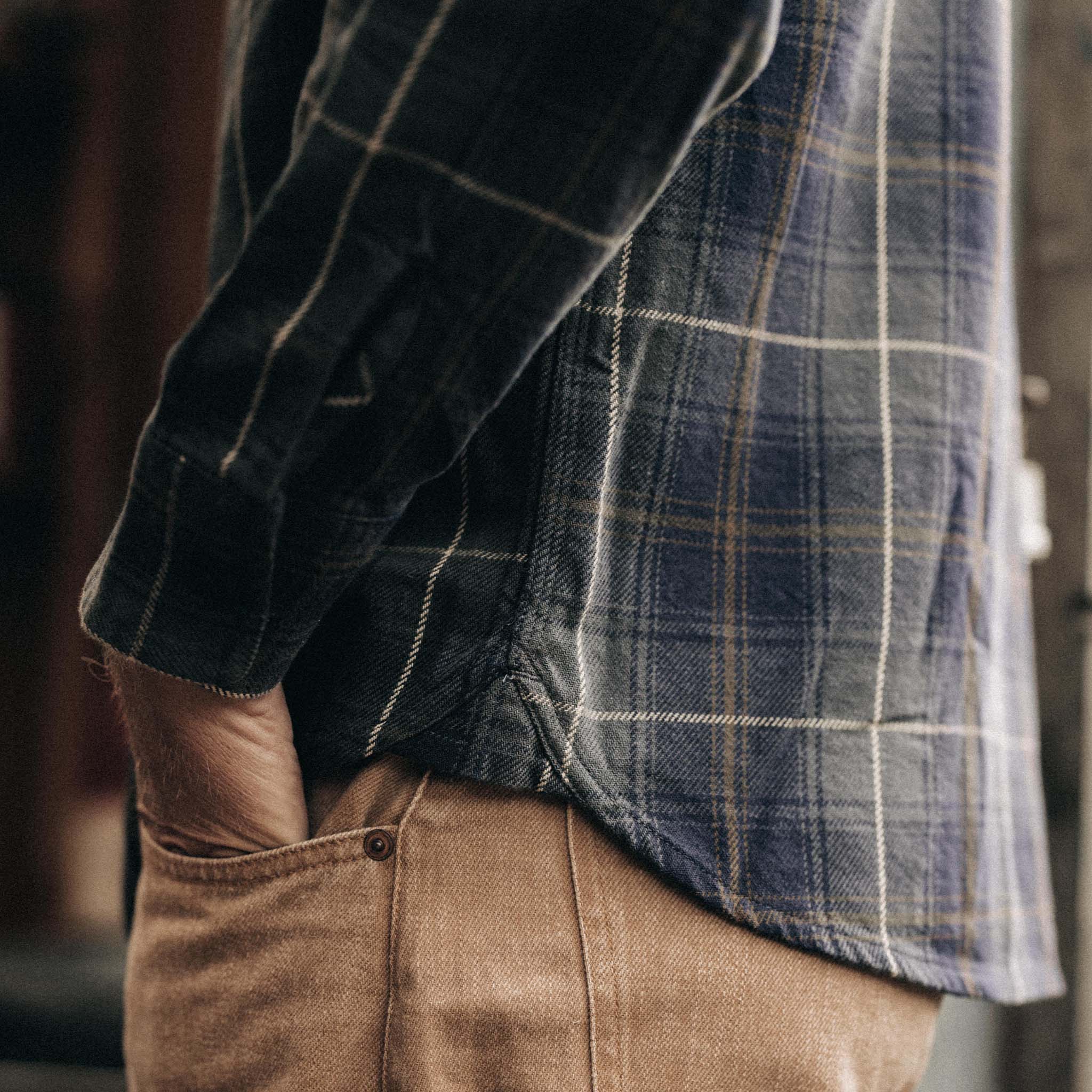 The Moto Utility Shirt in Shale Plaid - Image 4
