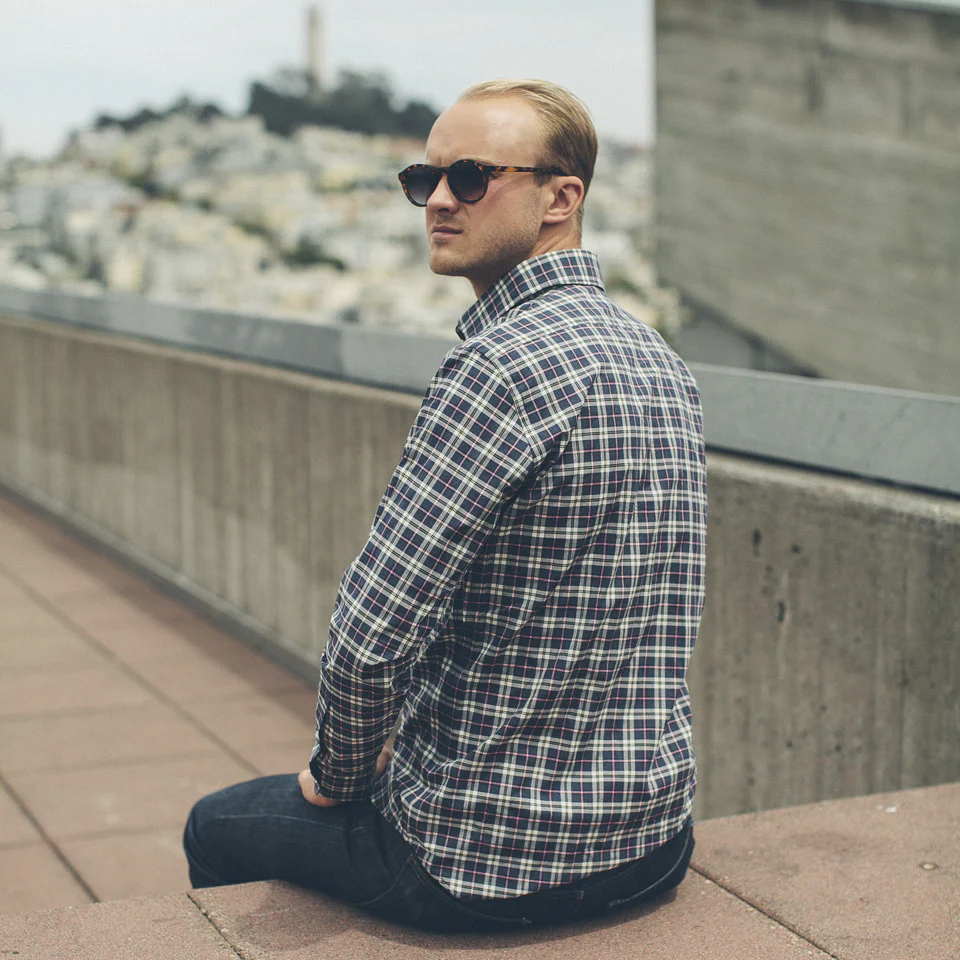 The Hyde in Navy Washed Poplin - Image 7