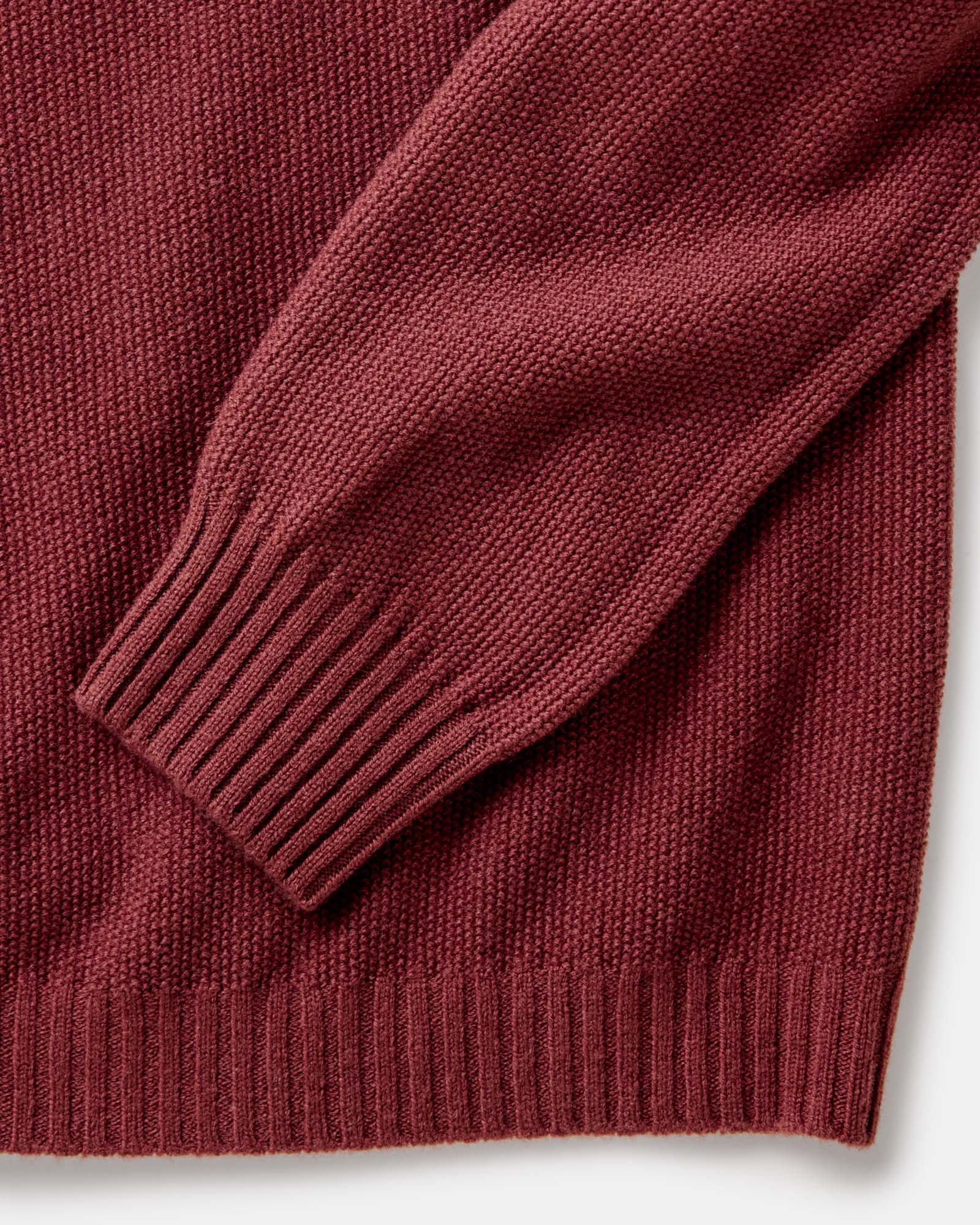 The Newton Sweater Polo in Dried Cherry Merino - Image 6