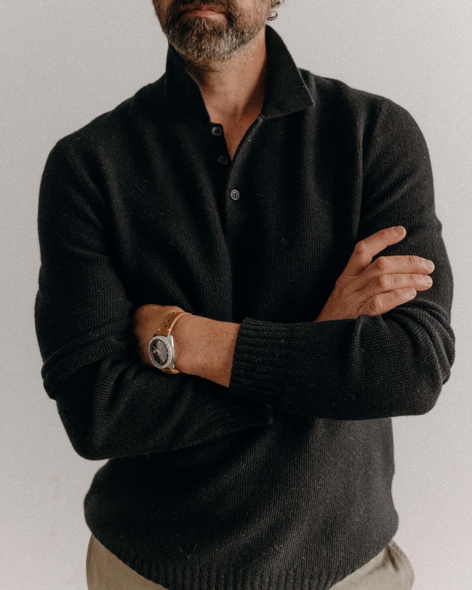 The Newton Sweater Polo in Midnight Merino - Image 2