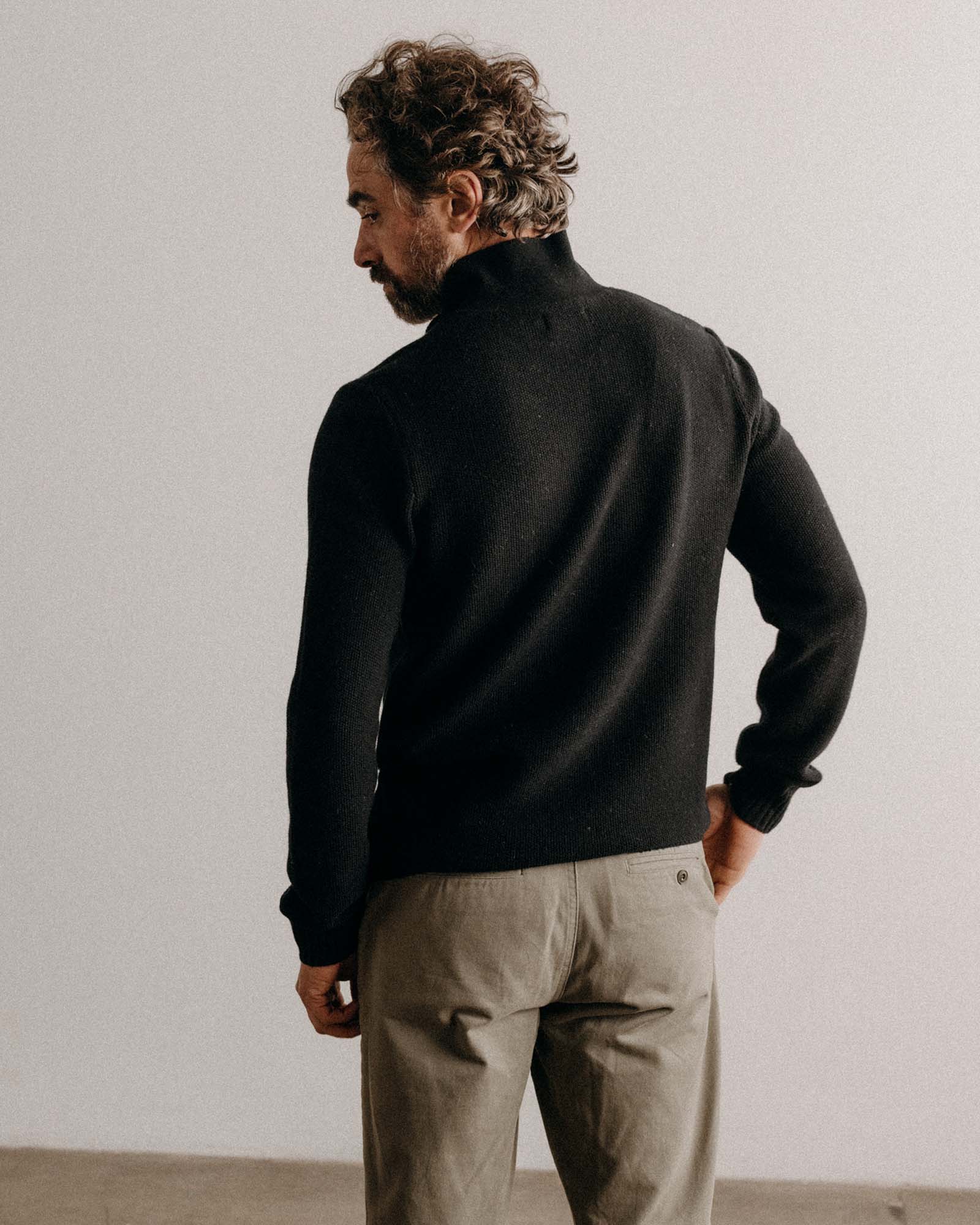 The Newton Sweater Polo in Midnight Merino - Image 3