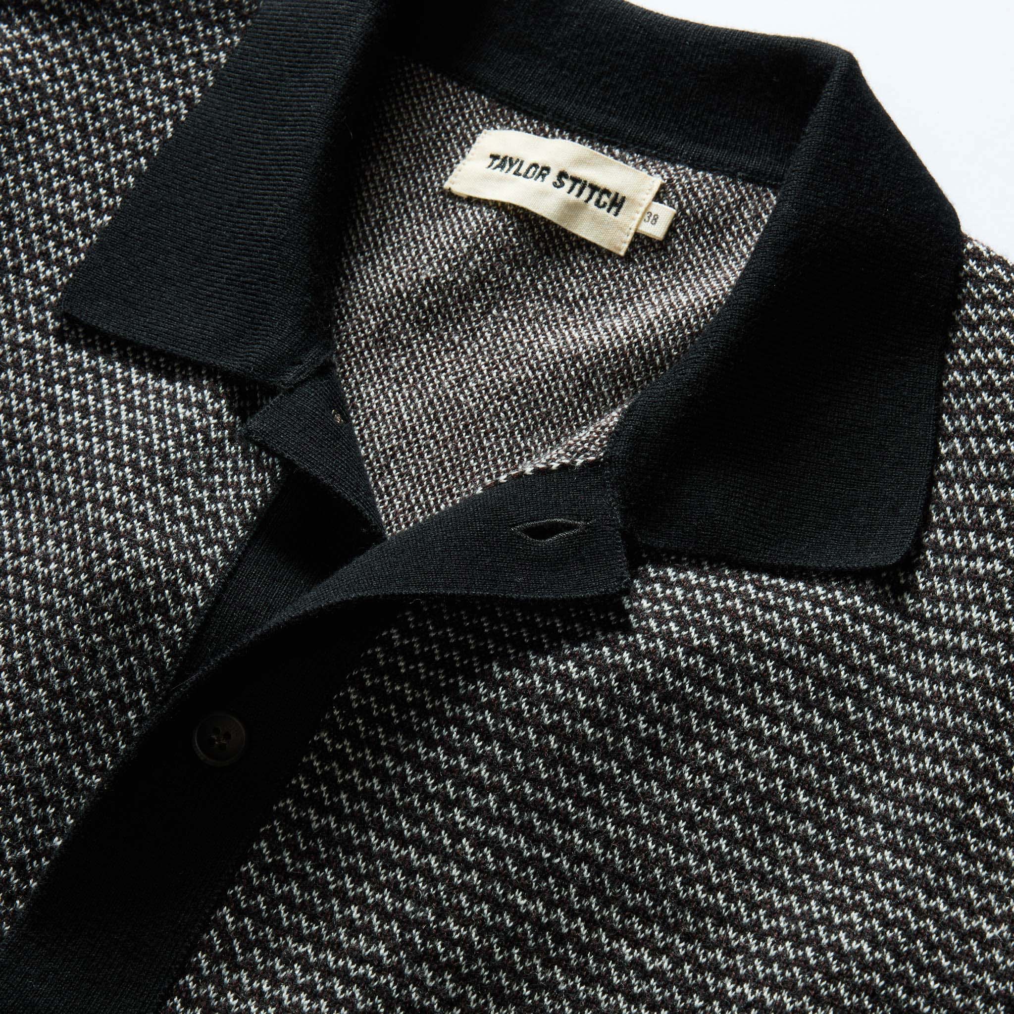The Nichols Polo in Black Birdseye Merino - Image 5