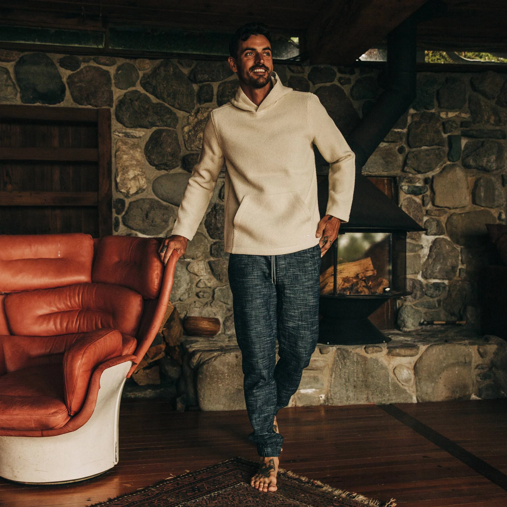 The Nomad Hoodie in Natural Twill - Image 2