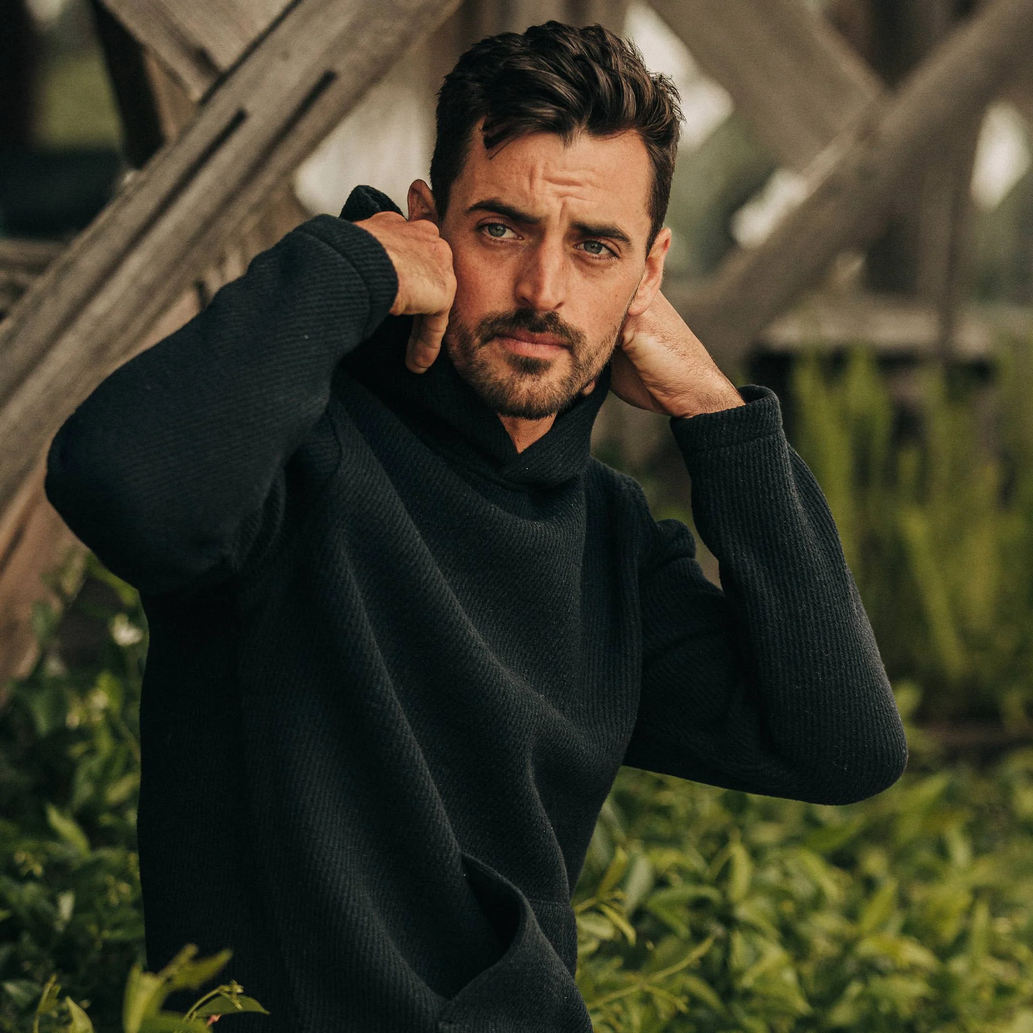 The Nomad Hoodie in Navy Twill - Image 3