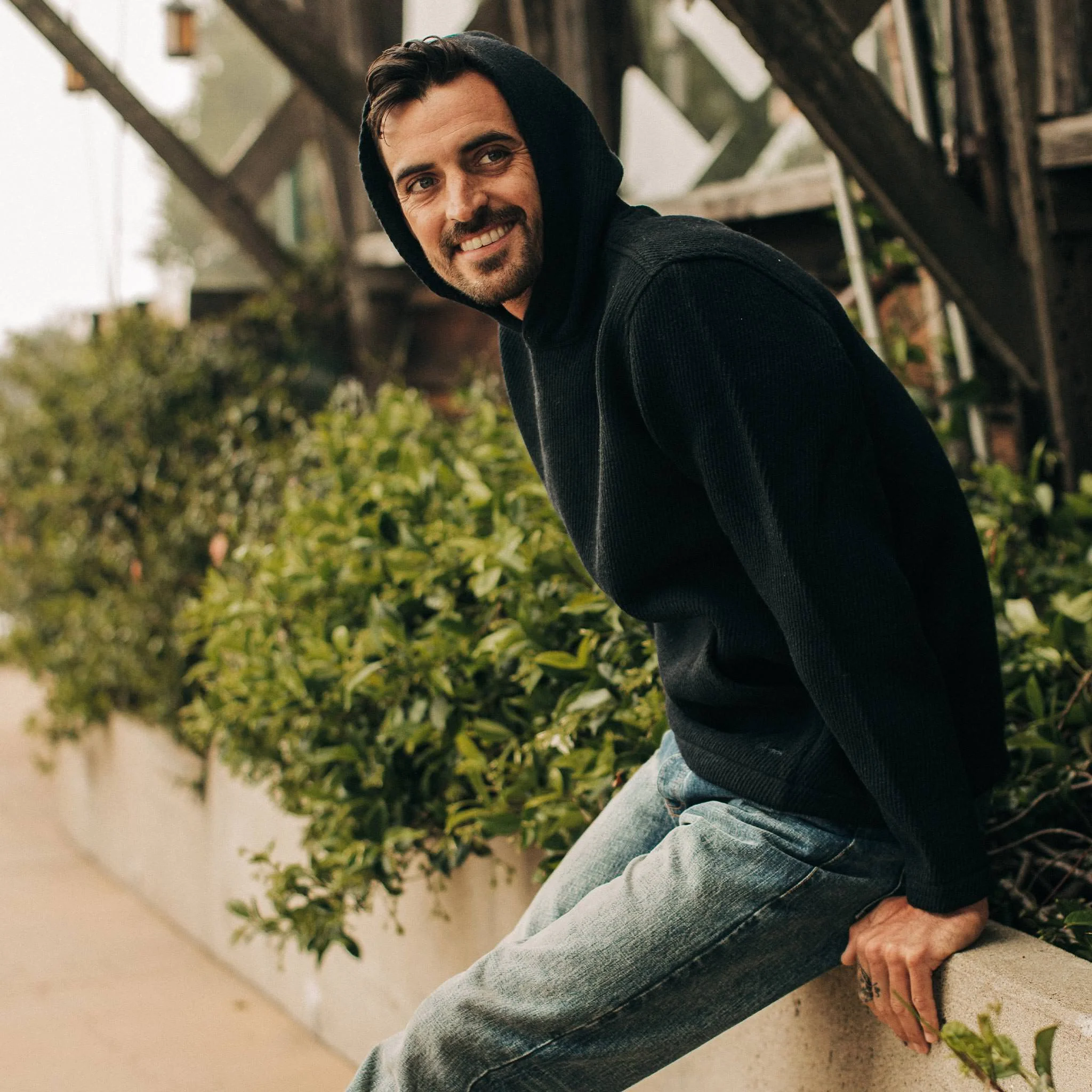 The Nomad Hoodie in Navy Twill - Image 4