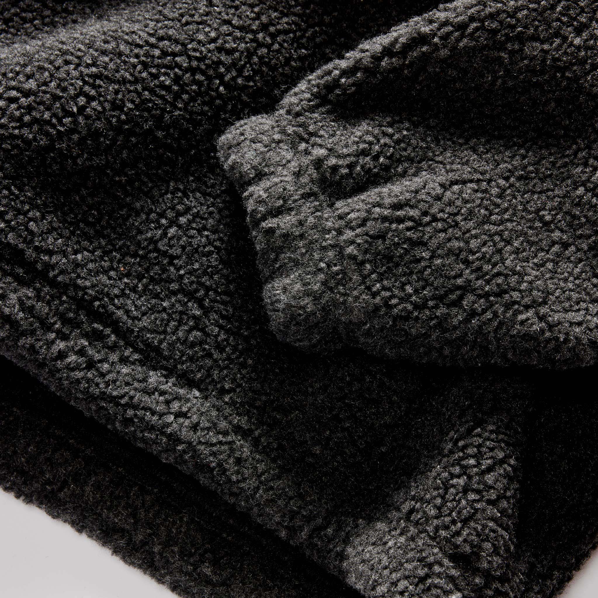 The Nomad Pullover in Charcoal Heather Sherpa - Image 7