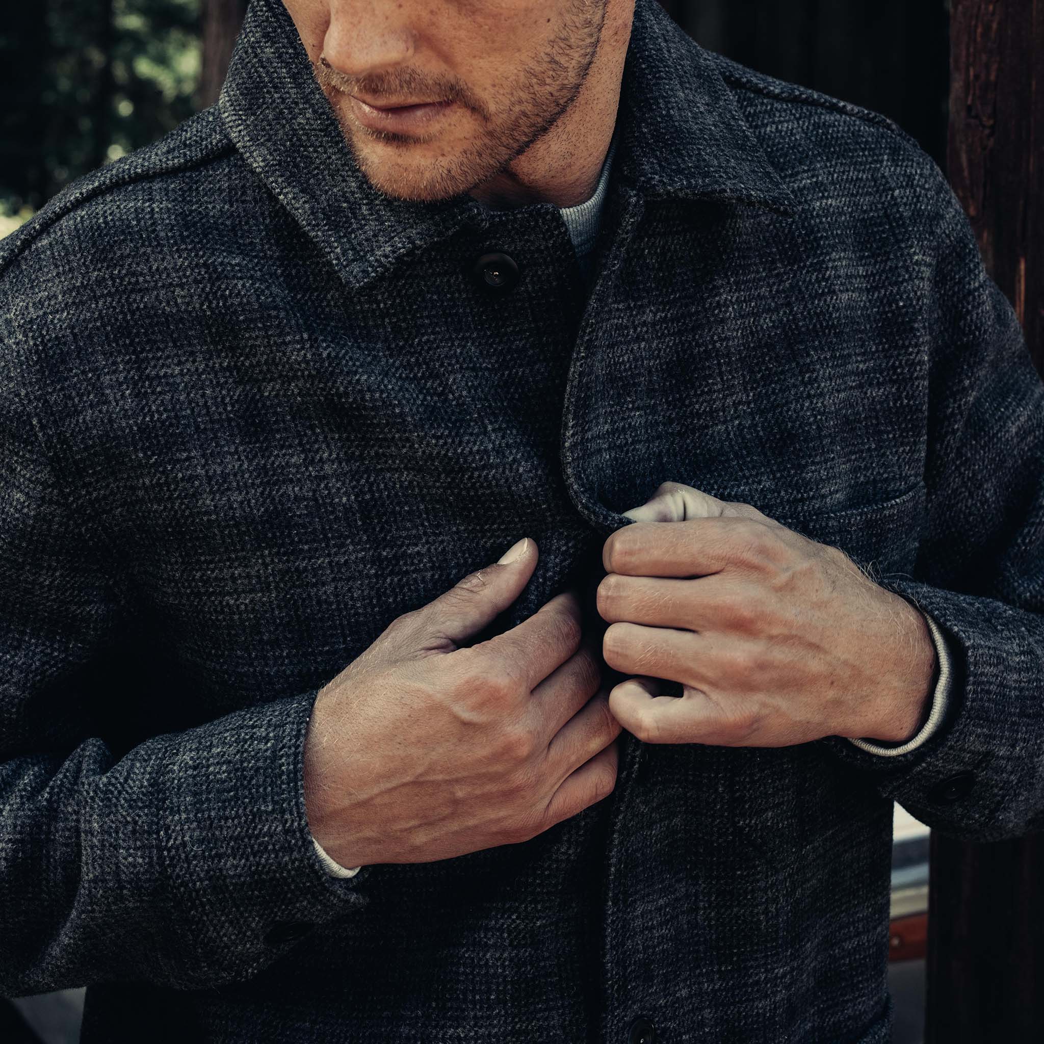 The Ojai Jacket in Ash Plaid Wool - Image 3