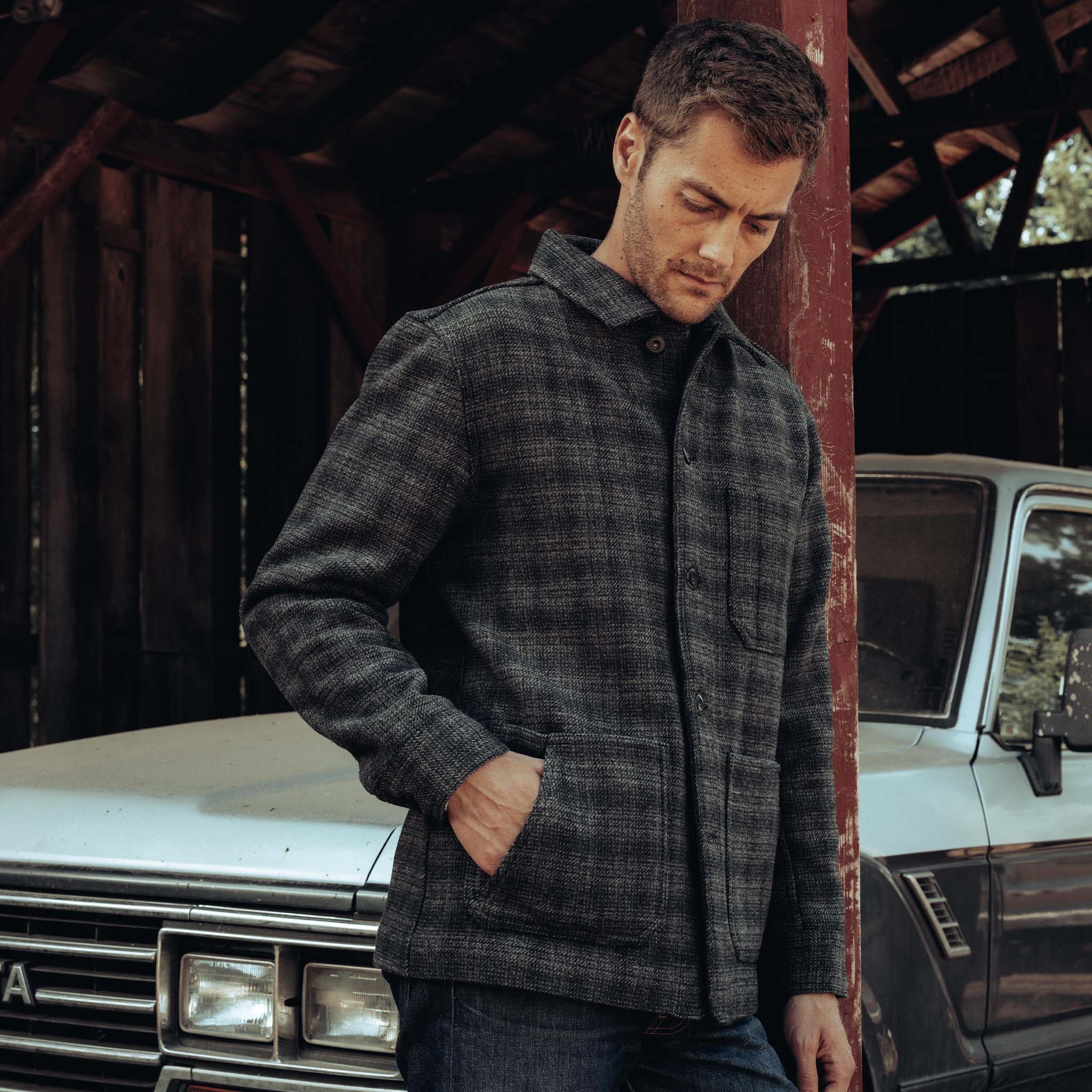 The Ojai Jacket in Ash Plaid Wool - Image 4