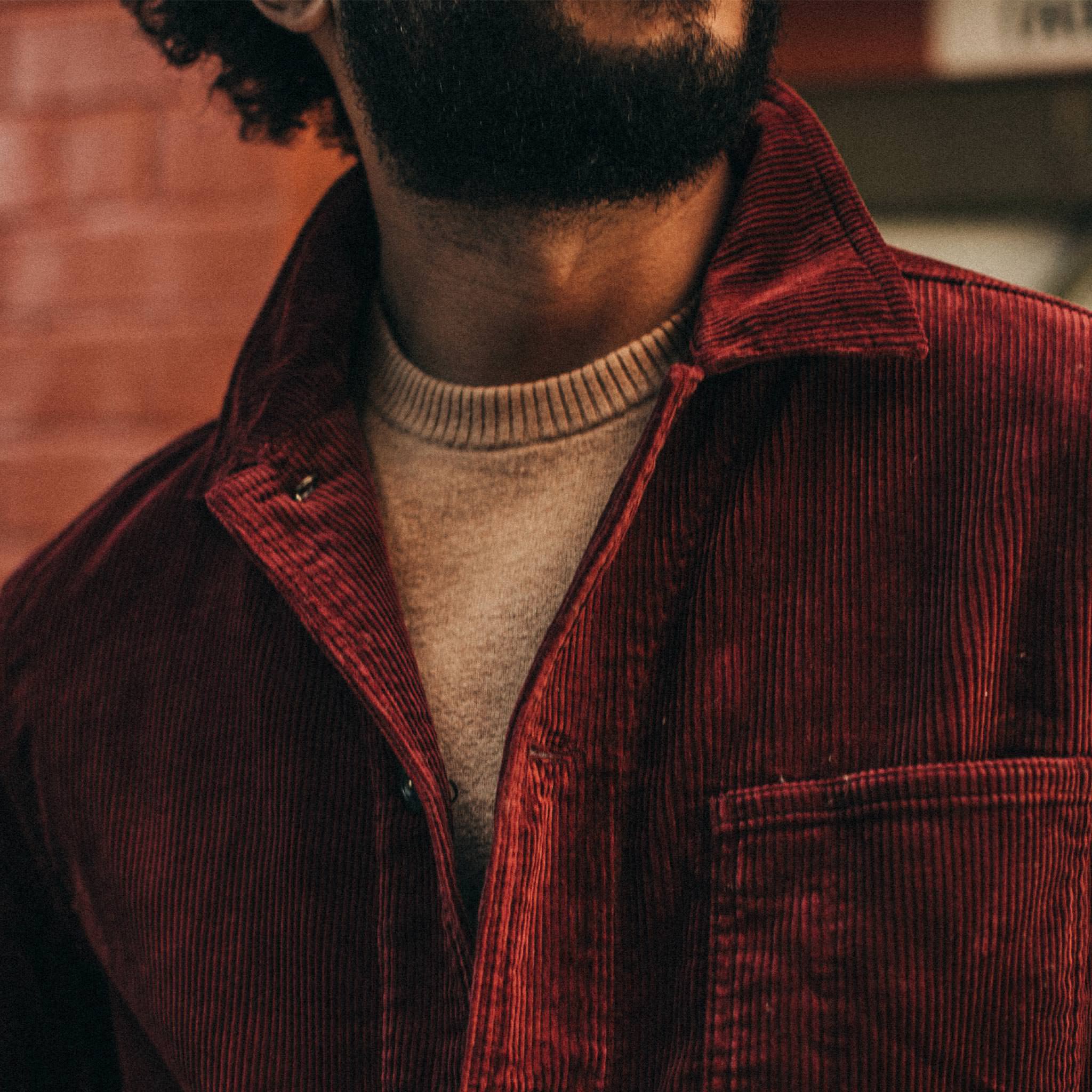 The Ojai Jacket in Burgundy Cord - Image 3