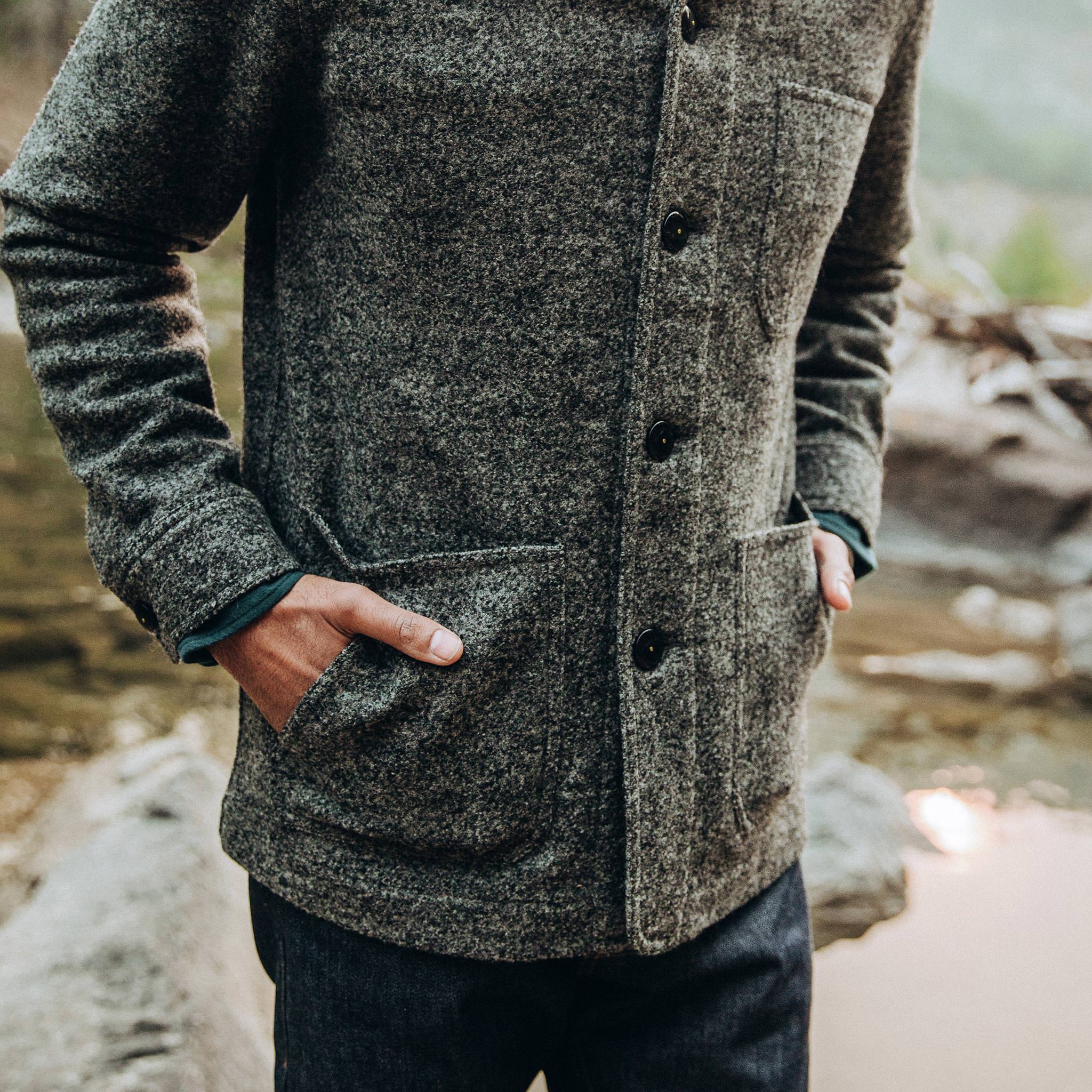 The Ojai Jacket in Charcoal Wool - Image 5