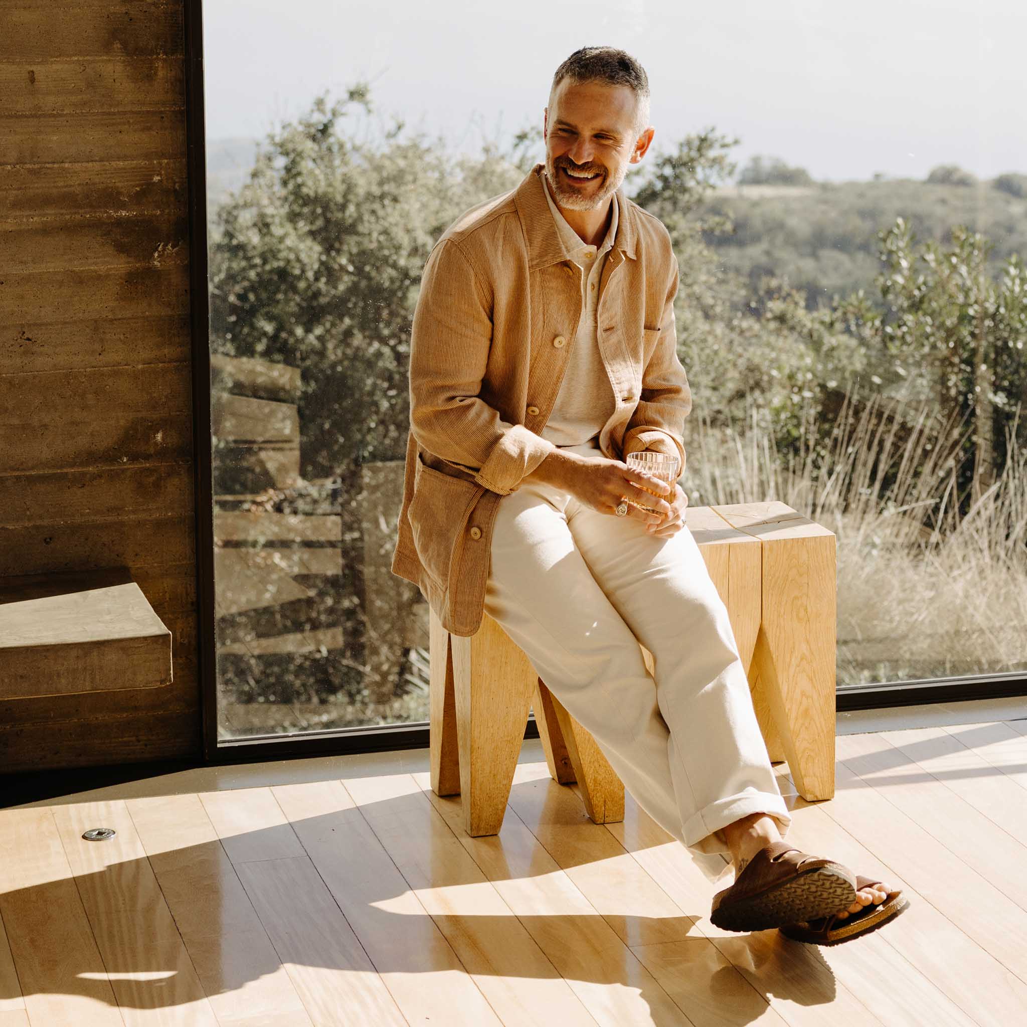 The Ojai Jacket in Chili Stripe Linen - Image 4