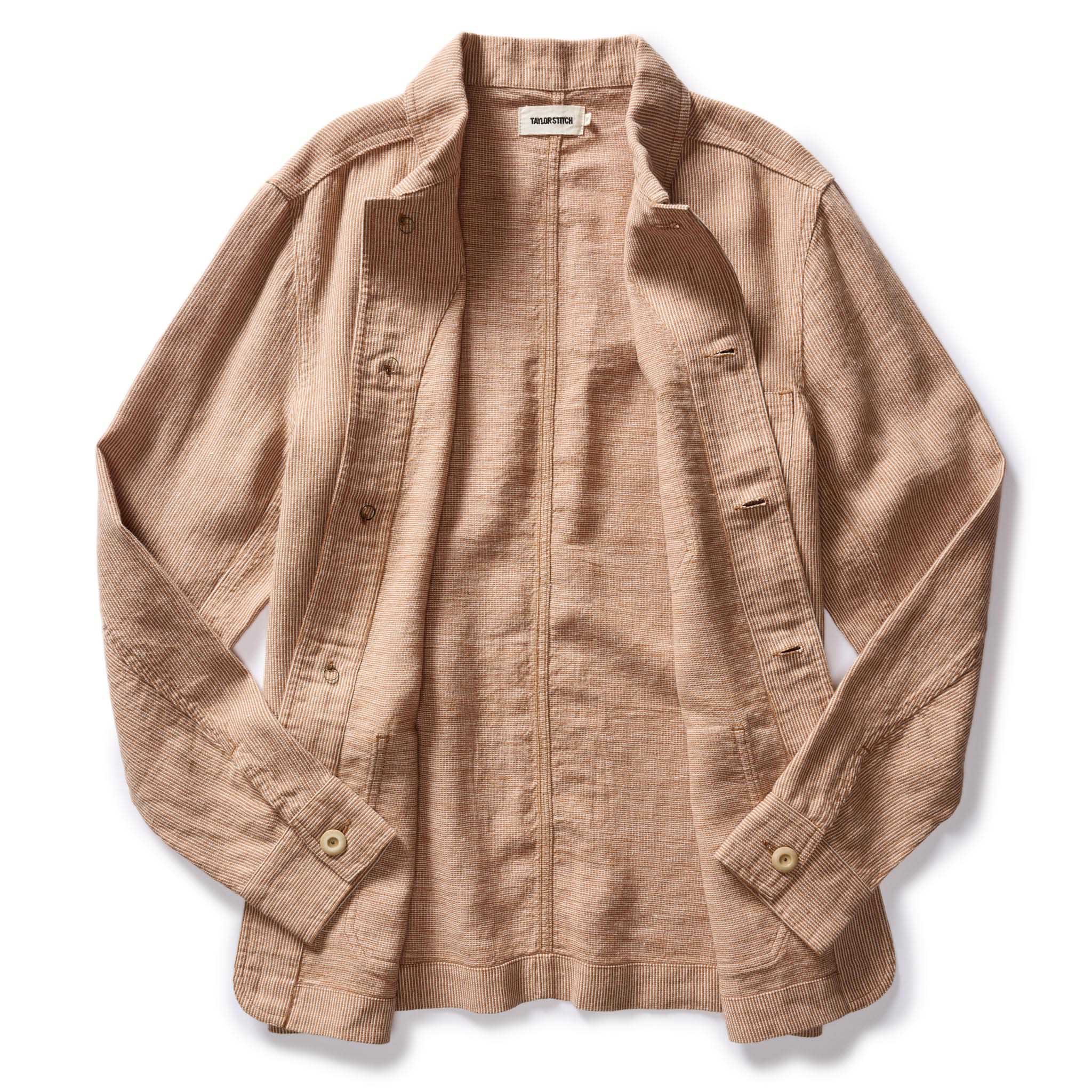 The Ojai Jacket in Chili Stripe Linen - Image 6